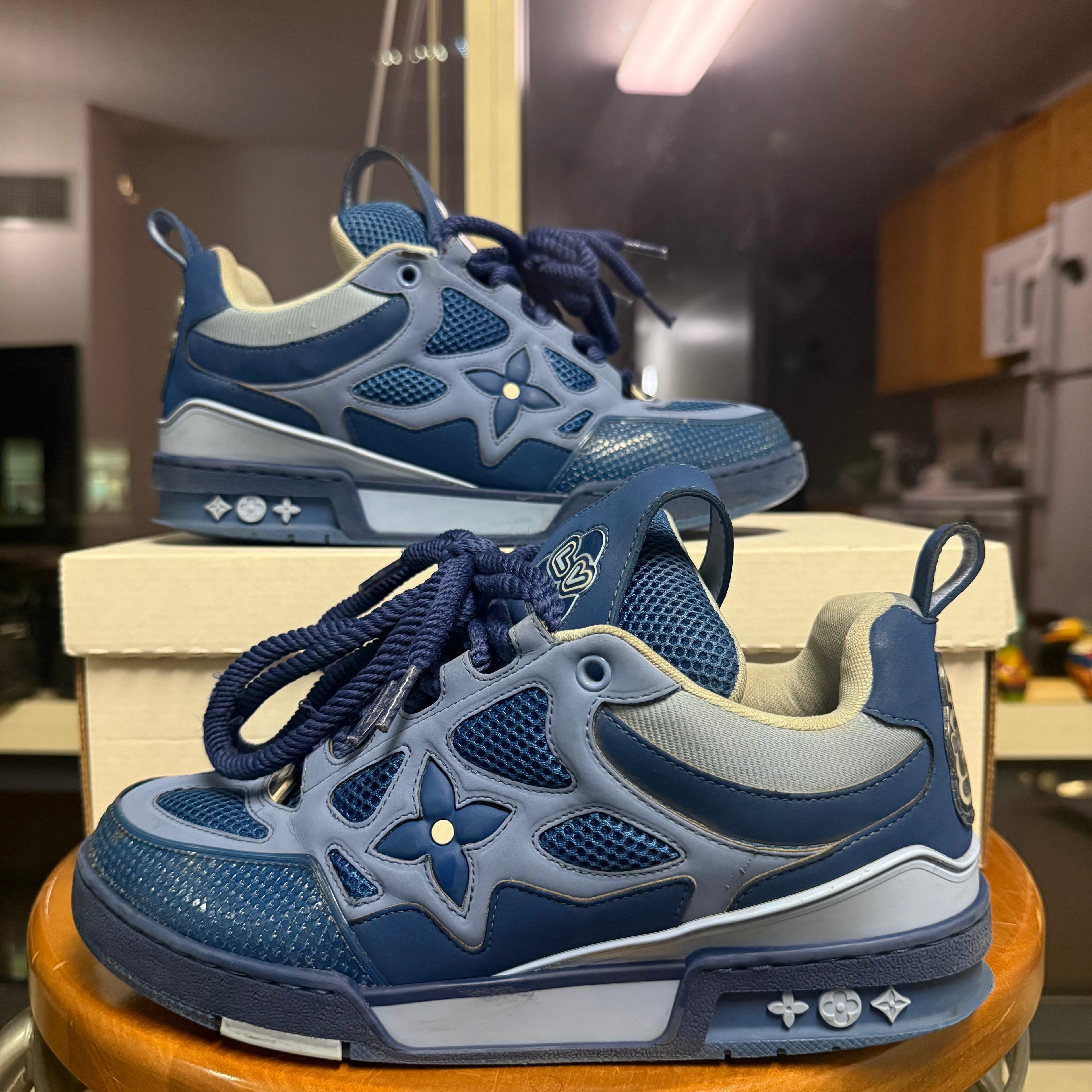 Louis Vuitton Skate Sneaker Blue Sz 7.5 US (6 LV)