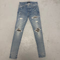 Amiri MX1 Green Plaid Clay Indigo Denim Sz 31