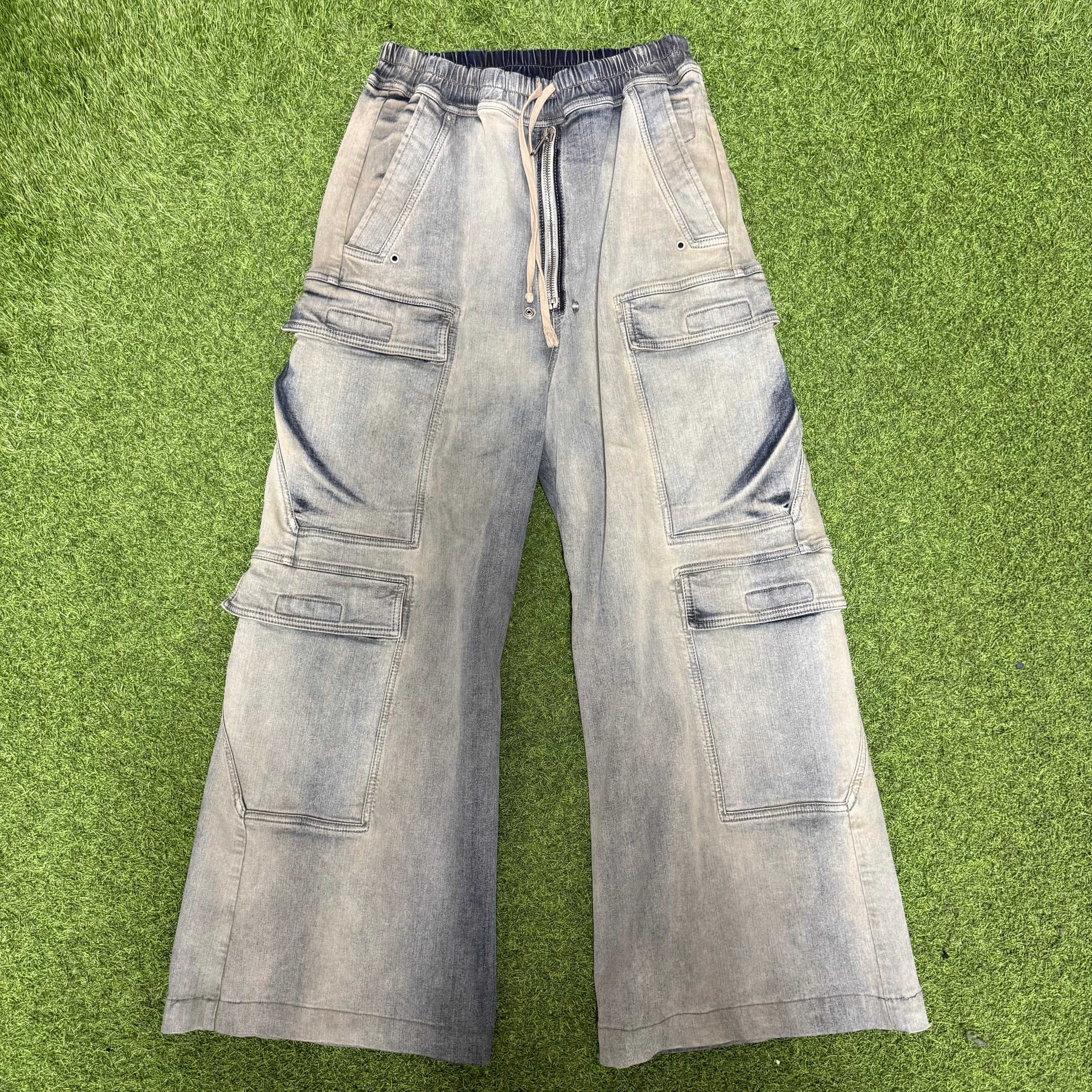 Rick Owens Bela Denim Cargo Pants Size S
