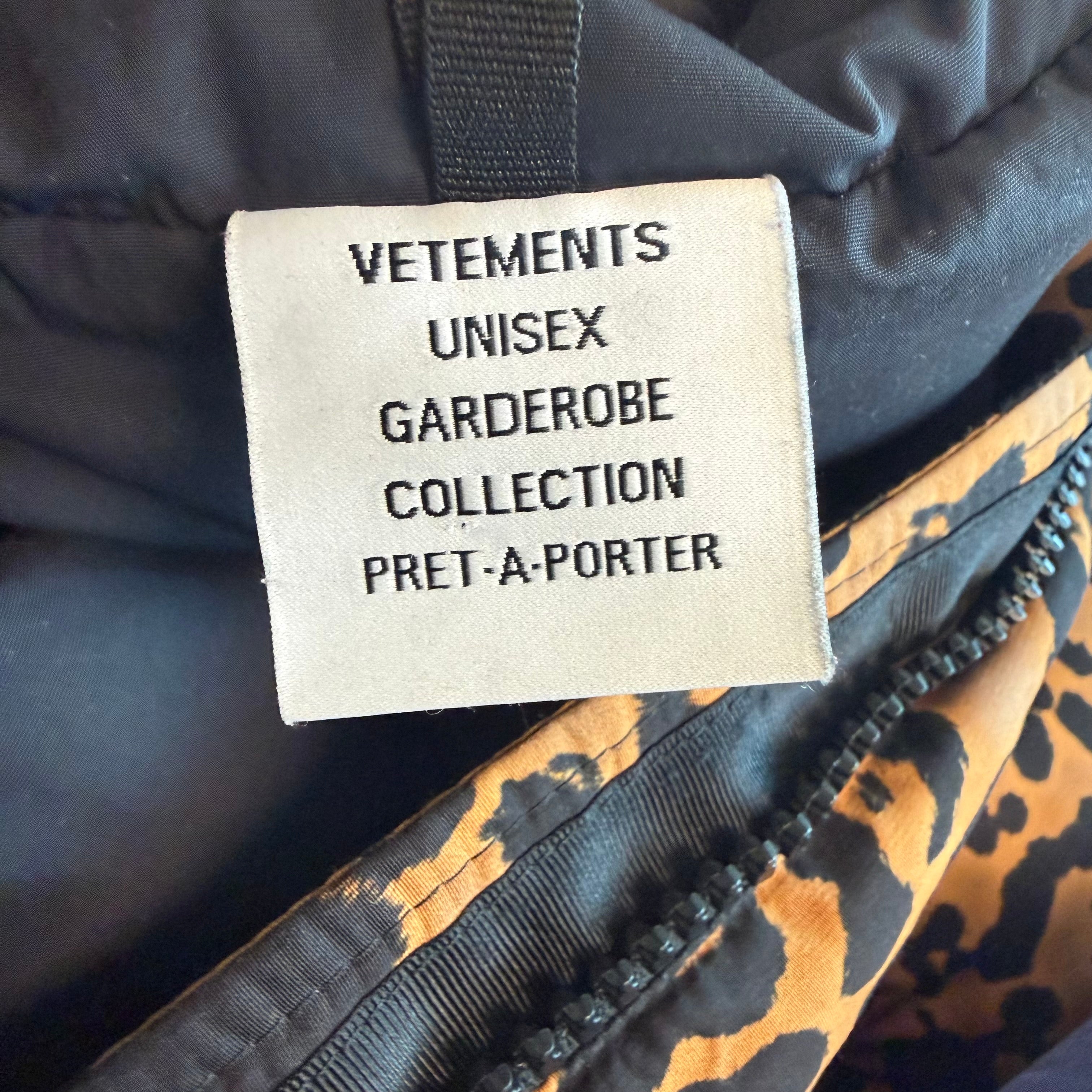 Vetements Leopard Puffer Sz Small