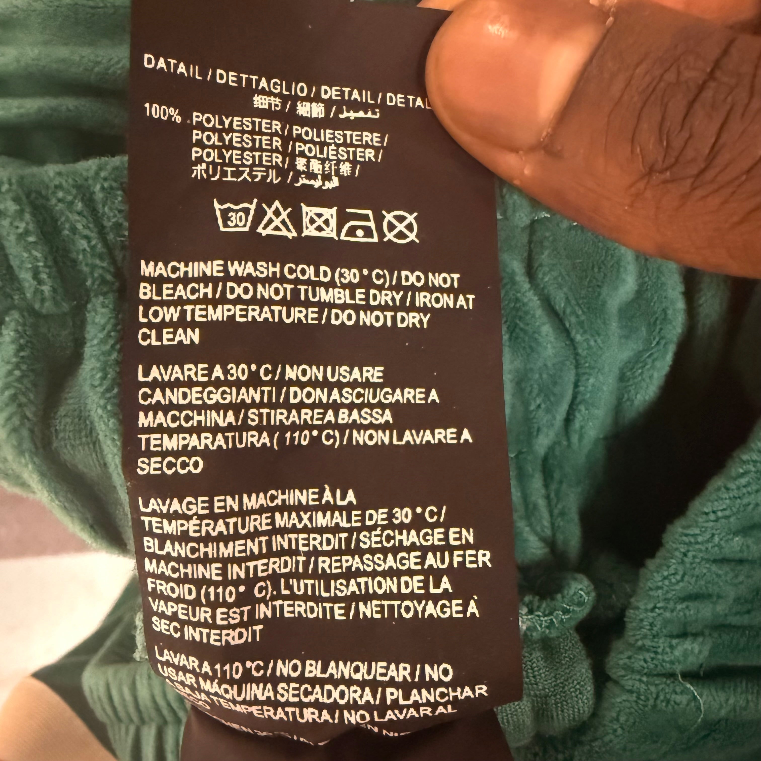 Palm Angels Green Velour Track Pants Sz Small