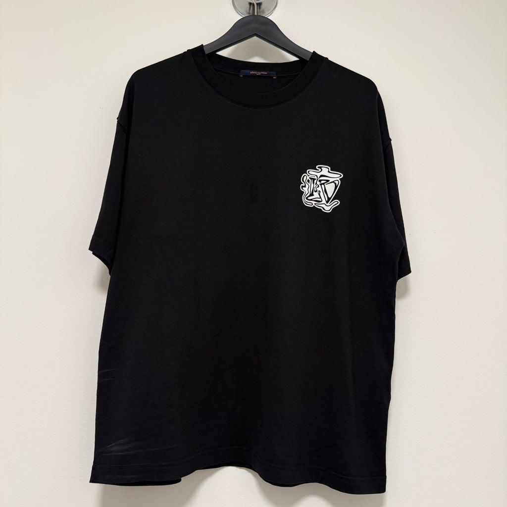 Louis Vuitton Black Smoke Logo Shirt Sz Large