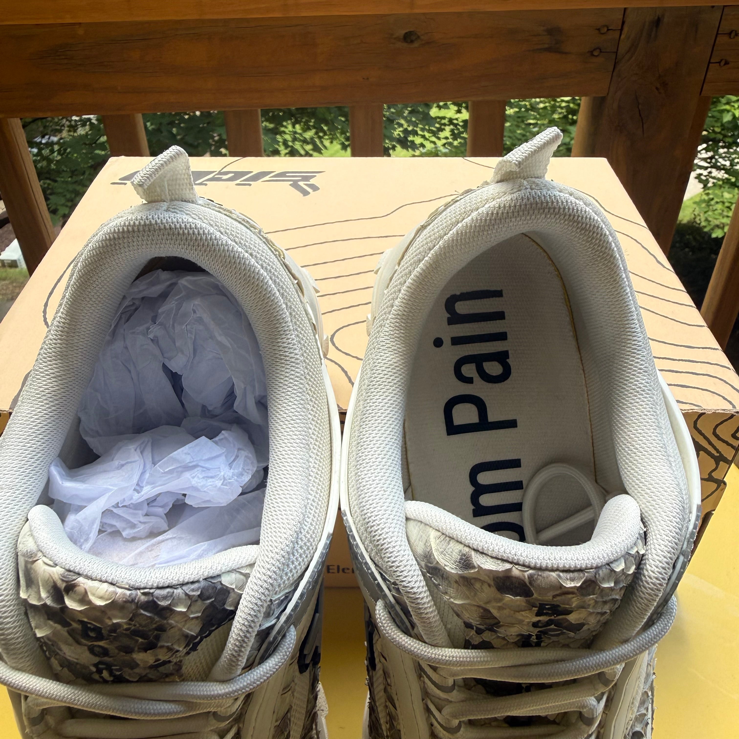 Sicko Hiking Shoe White Python Size 9