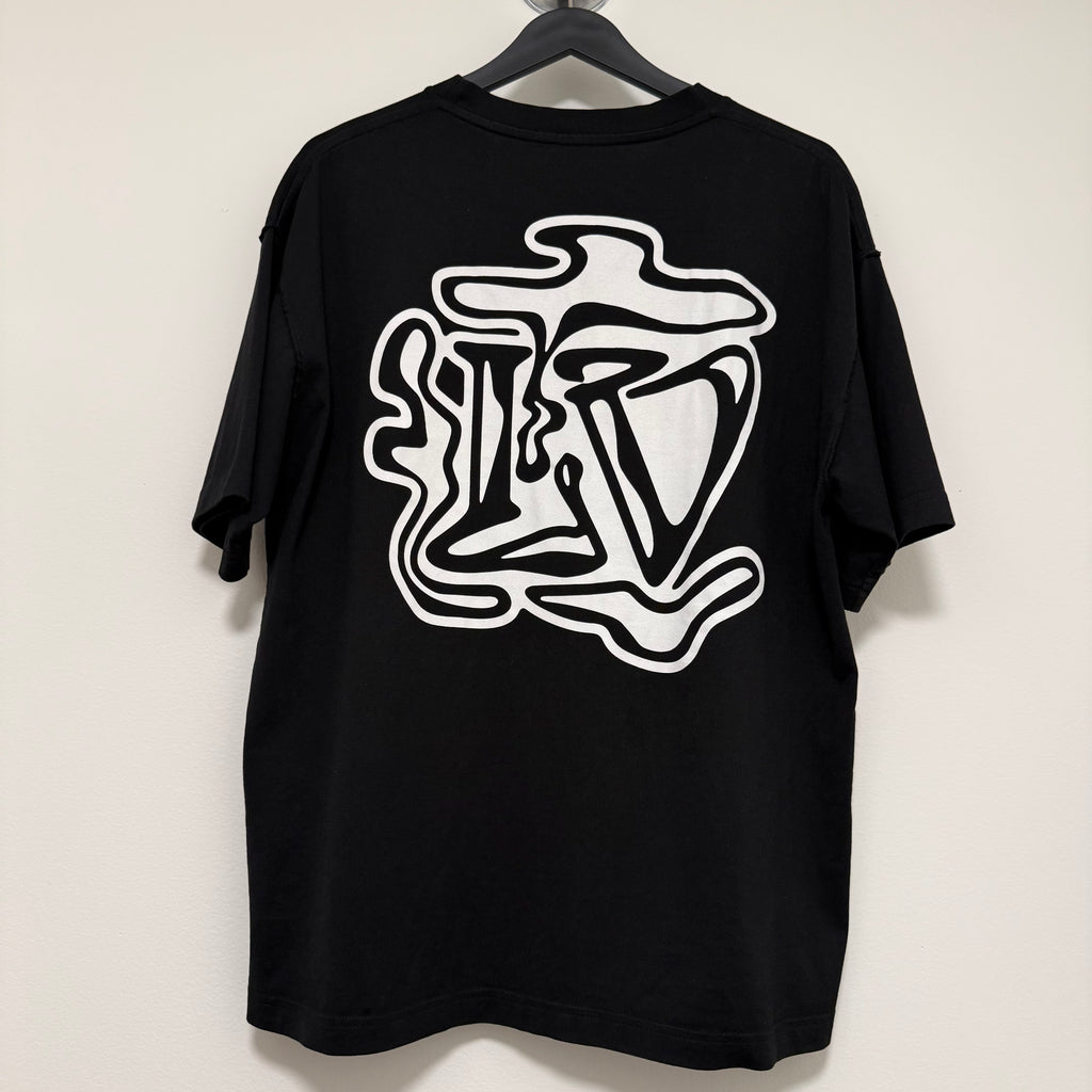 Louis Vuitton Black Smoke Logo Shirt Sz Large