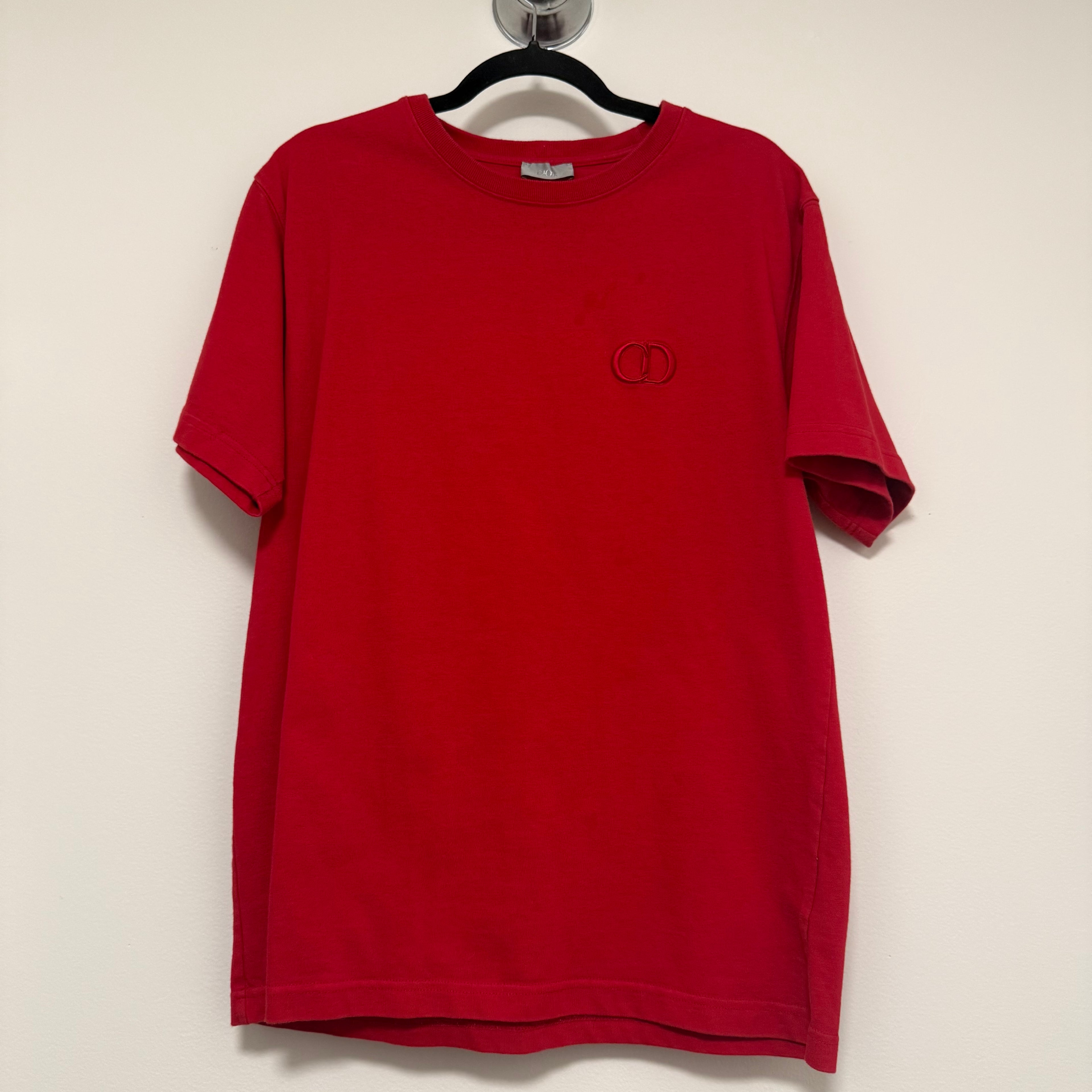 Dior CD Logo Red Tee Sz XL