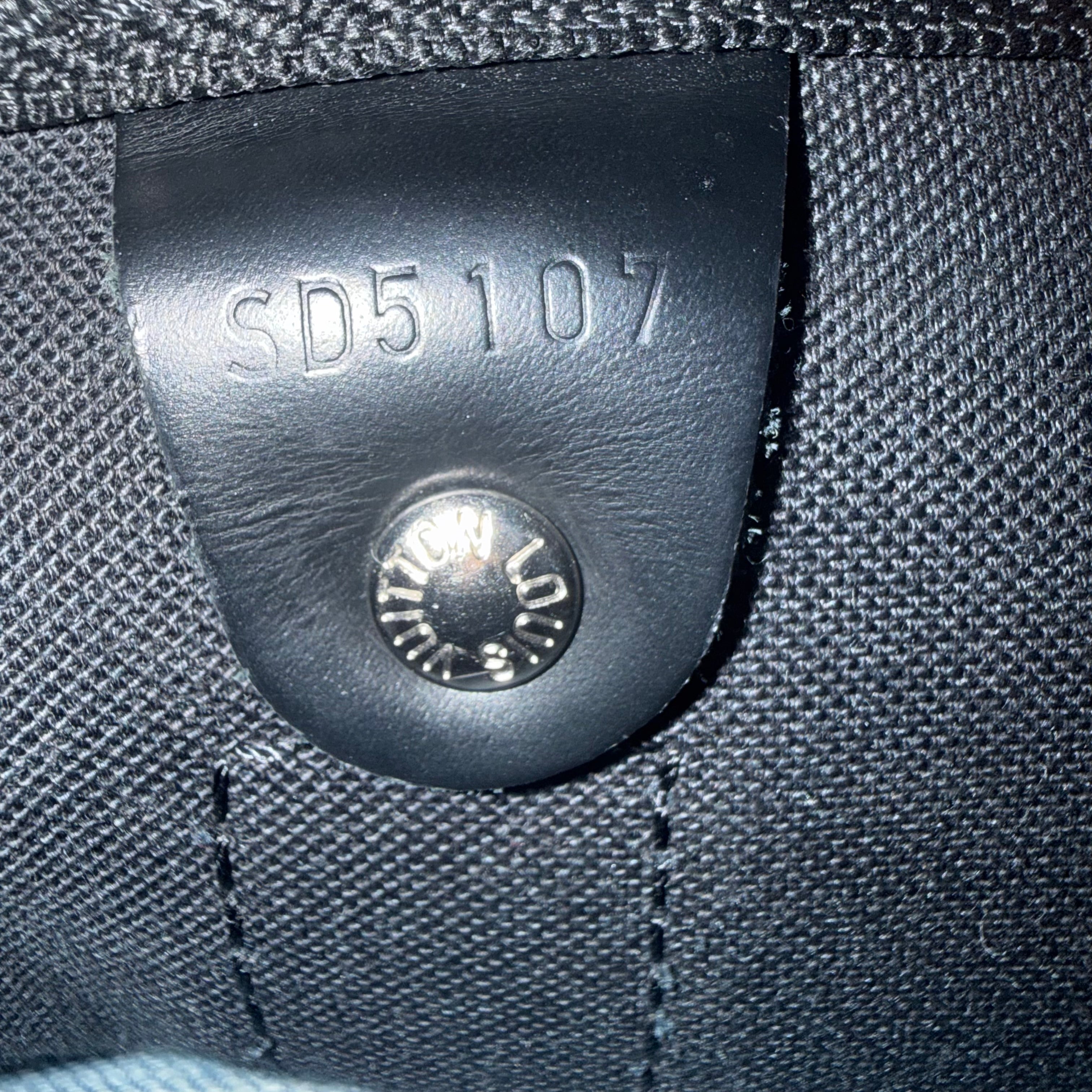 Louis Vuitton Damier Graphite Keepall Bandoulière Leather 45