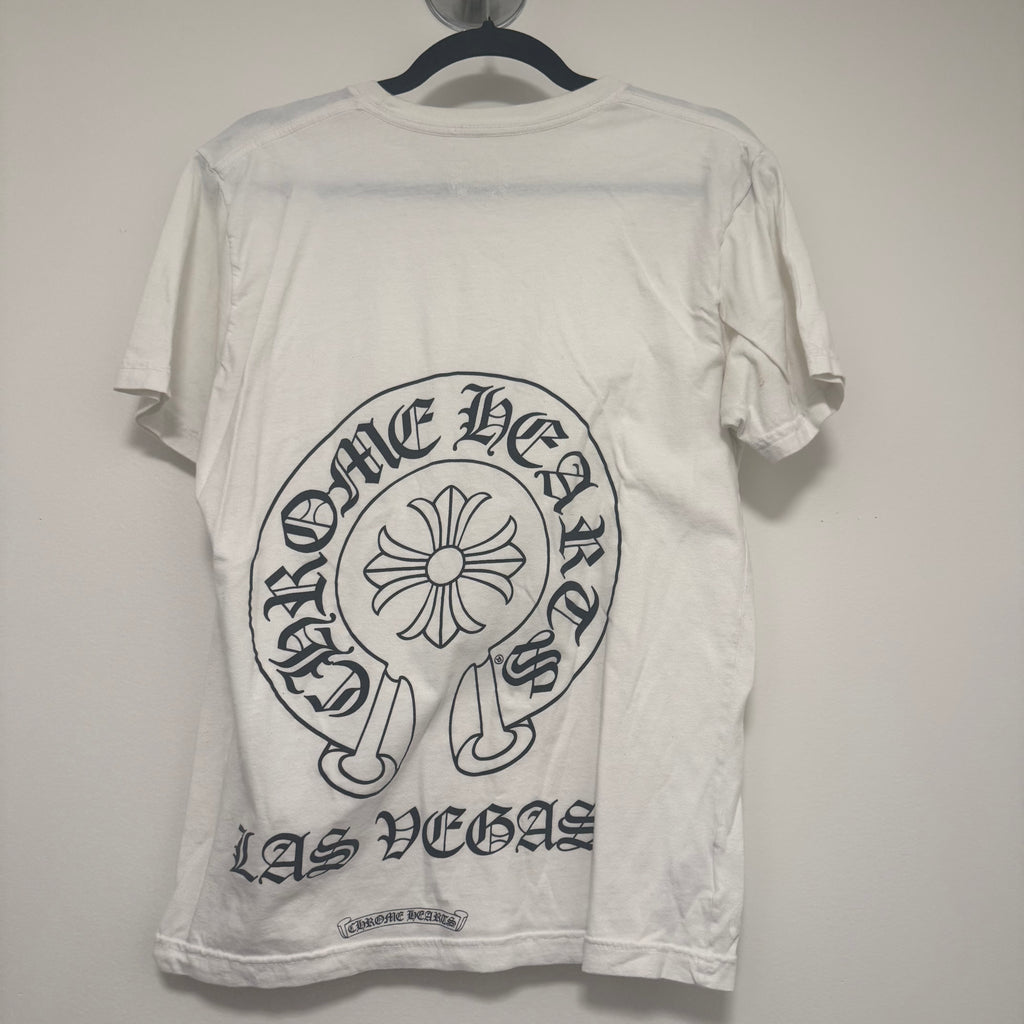 Chrome Hearts Las Vegas Horseshoe White Tee Size Medium
