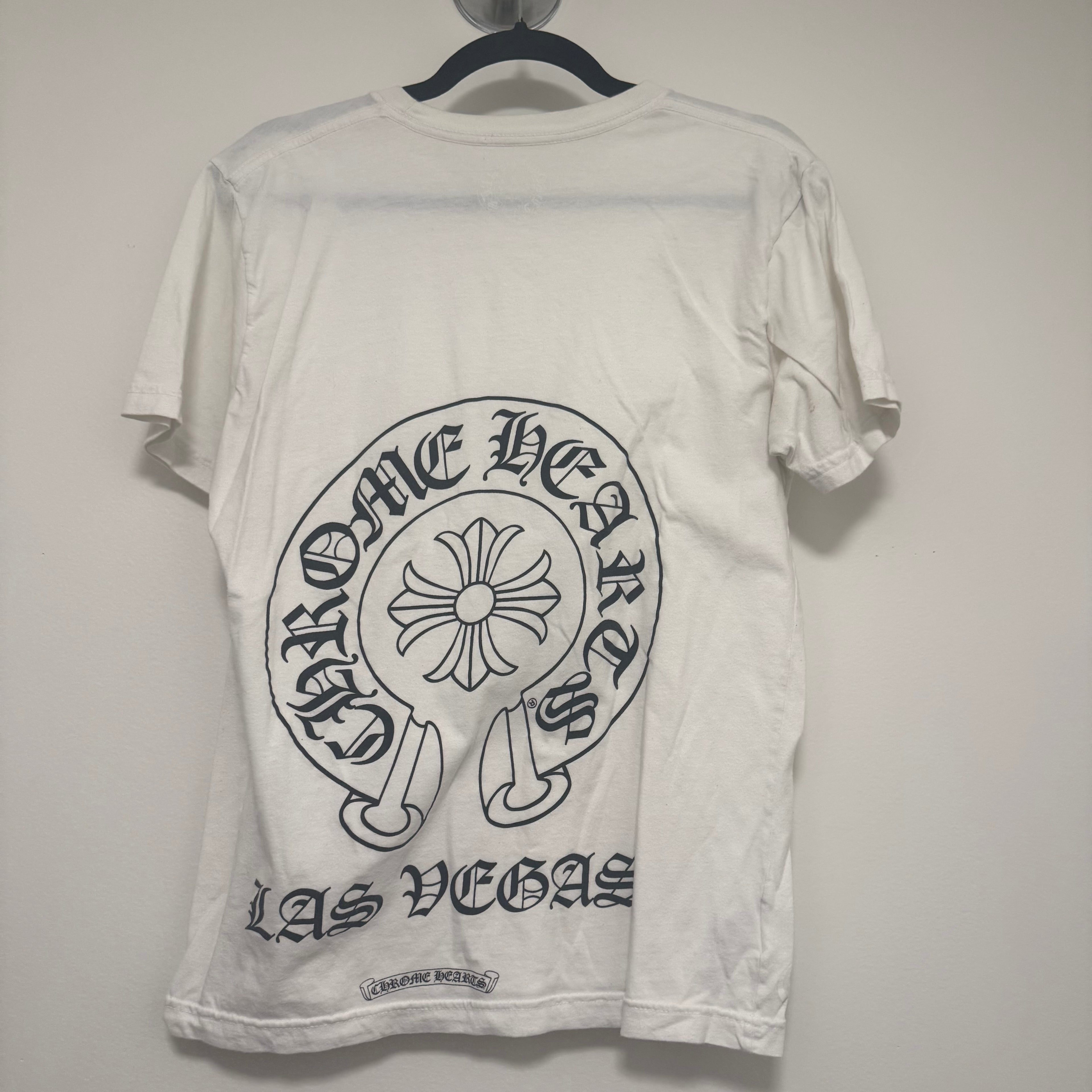 Chrome Hearts Las Vegas Horseshoe White Tee Size Medium