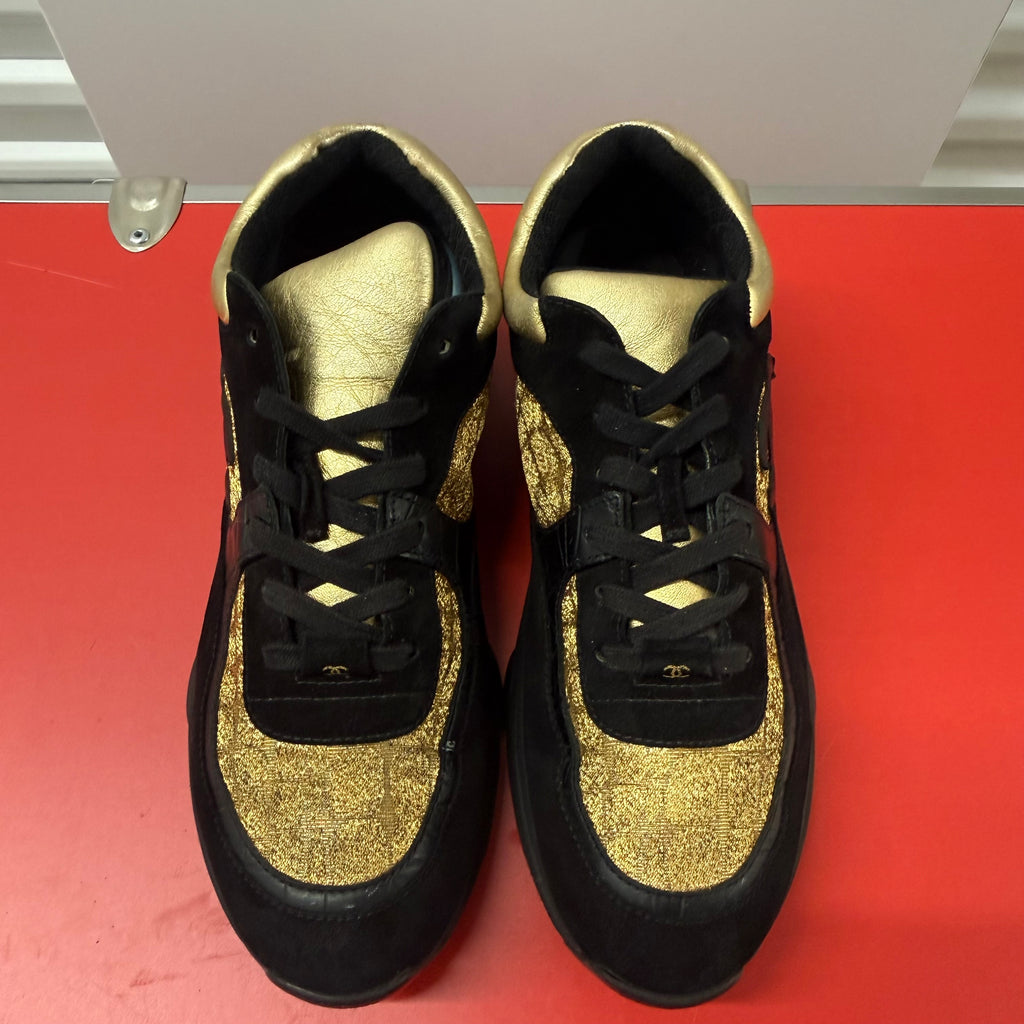 Chanel Black/Gold Trainer Size 11 (44)