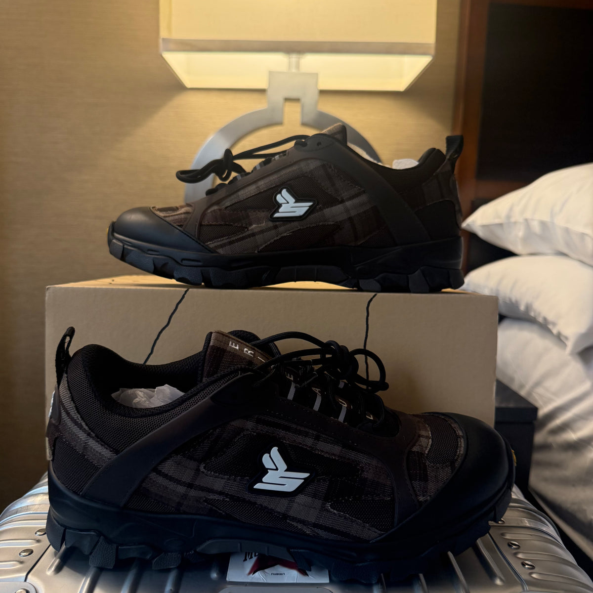 Sicko X Eric Emmanuel Brown/Black Plaid Hiking Shoe Size 10