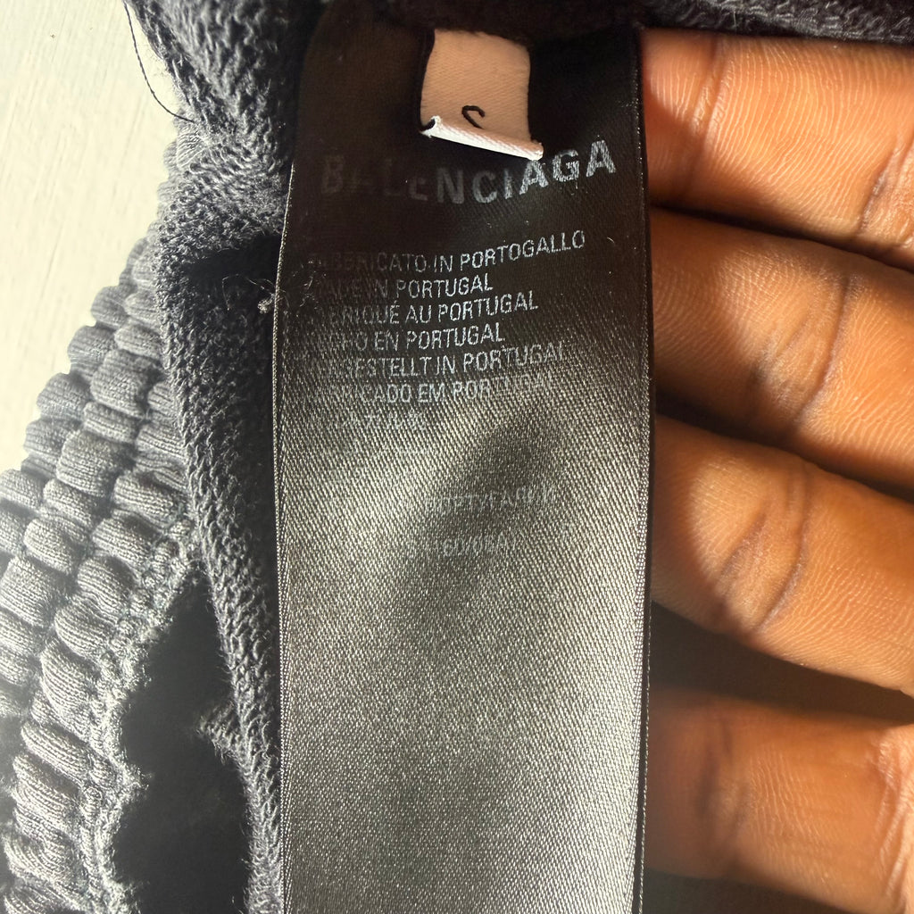 Balenciaga Washed Black Sweatpants Size Small