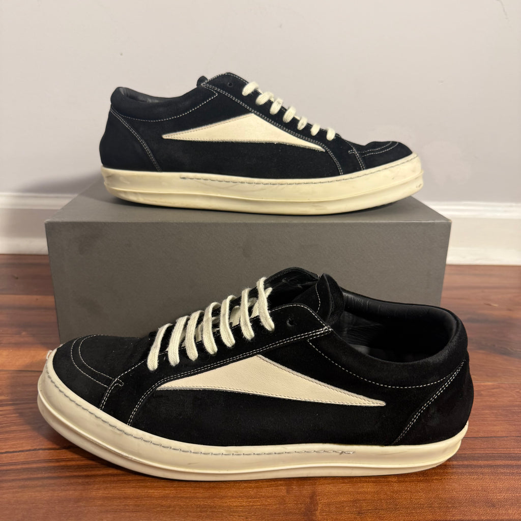 Rick Owens Black Suede Vintage Sneaker Size 13 (46)