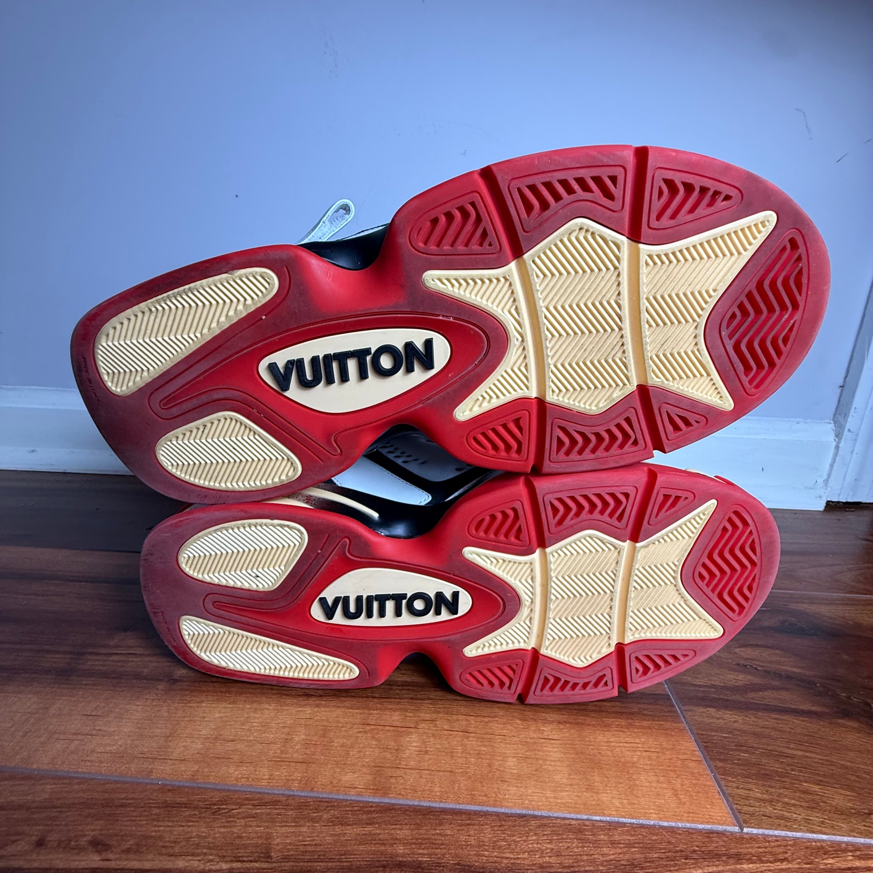 Louis Vuitton Red Trainer 2 Size 10.5 (8.5 LV)