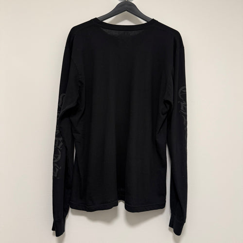 Chrome Hearts Black Neck Logo Longsleeve T-Shirt Sz Large