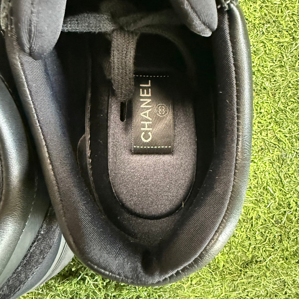 Chanel Triple Black Trainer Size 11 (44)