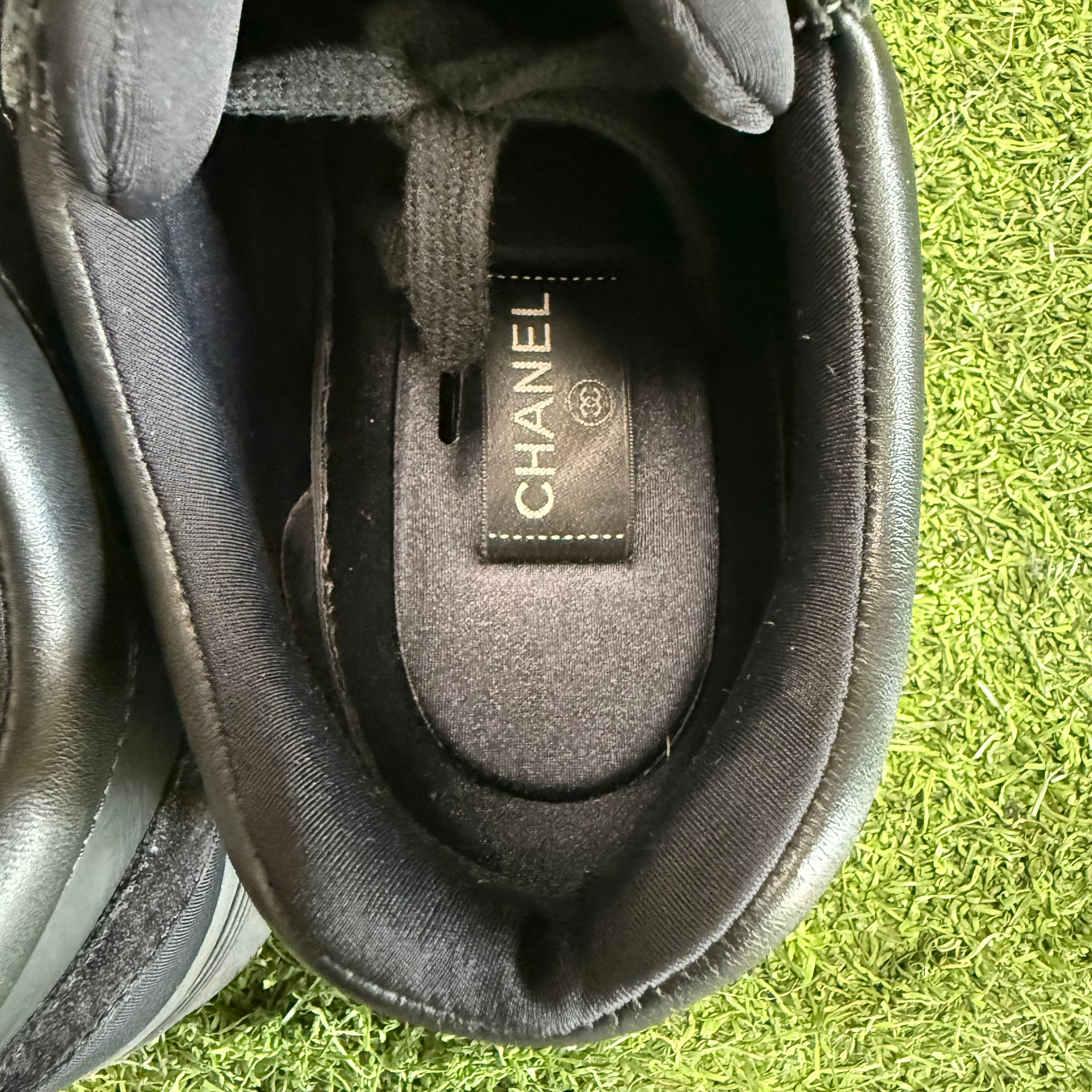 Chanel Triple Black Trainer Size 11 (44)