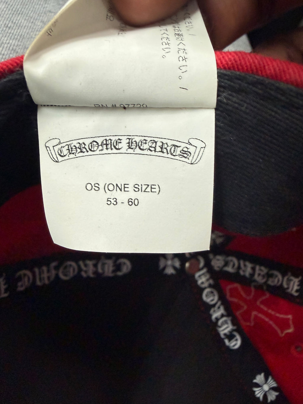 Chrome Hearts Red Leather Cross Hat