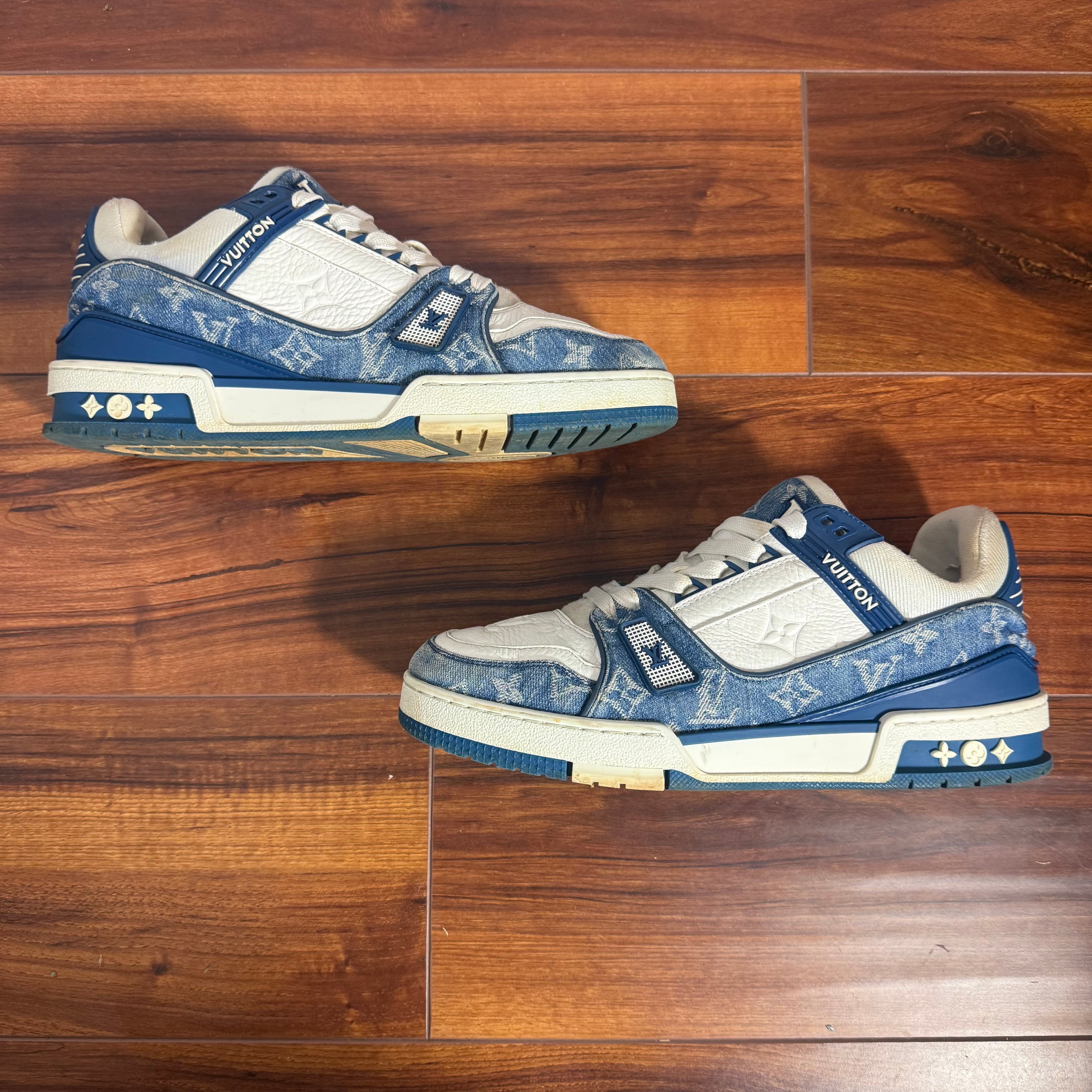 Louis Vuitton Blue Denim Monogram Trainer Size 9 (7 LV)