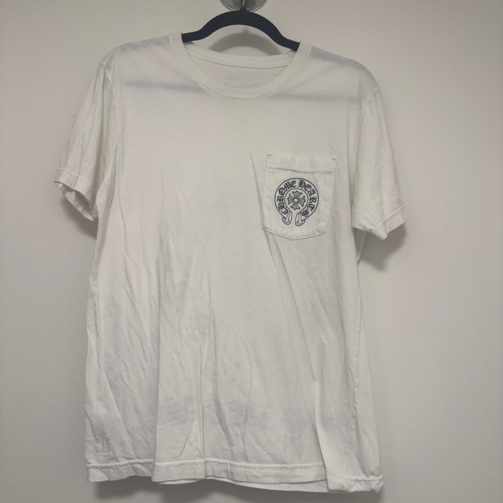 Chrome Hearts Las Vegas Horseshoe White Tee Size Medium