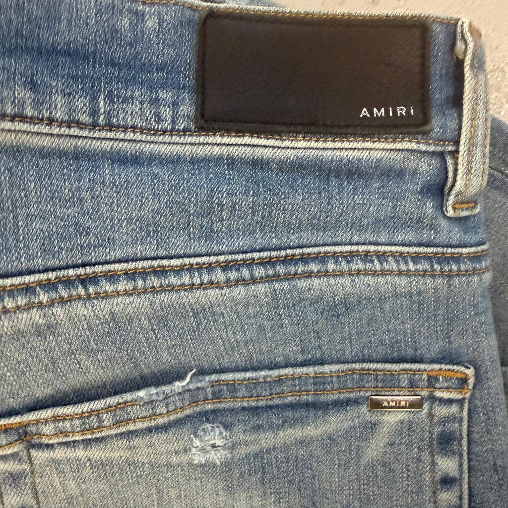 Amiri MX1 Denim Patch Blue Denim Sz 36