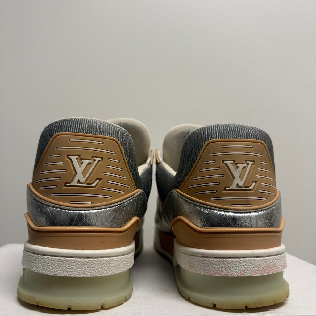 Louis Vuitton Tan Silver Trainer Sz 10 (8.5 LV)