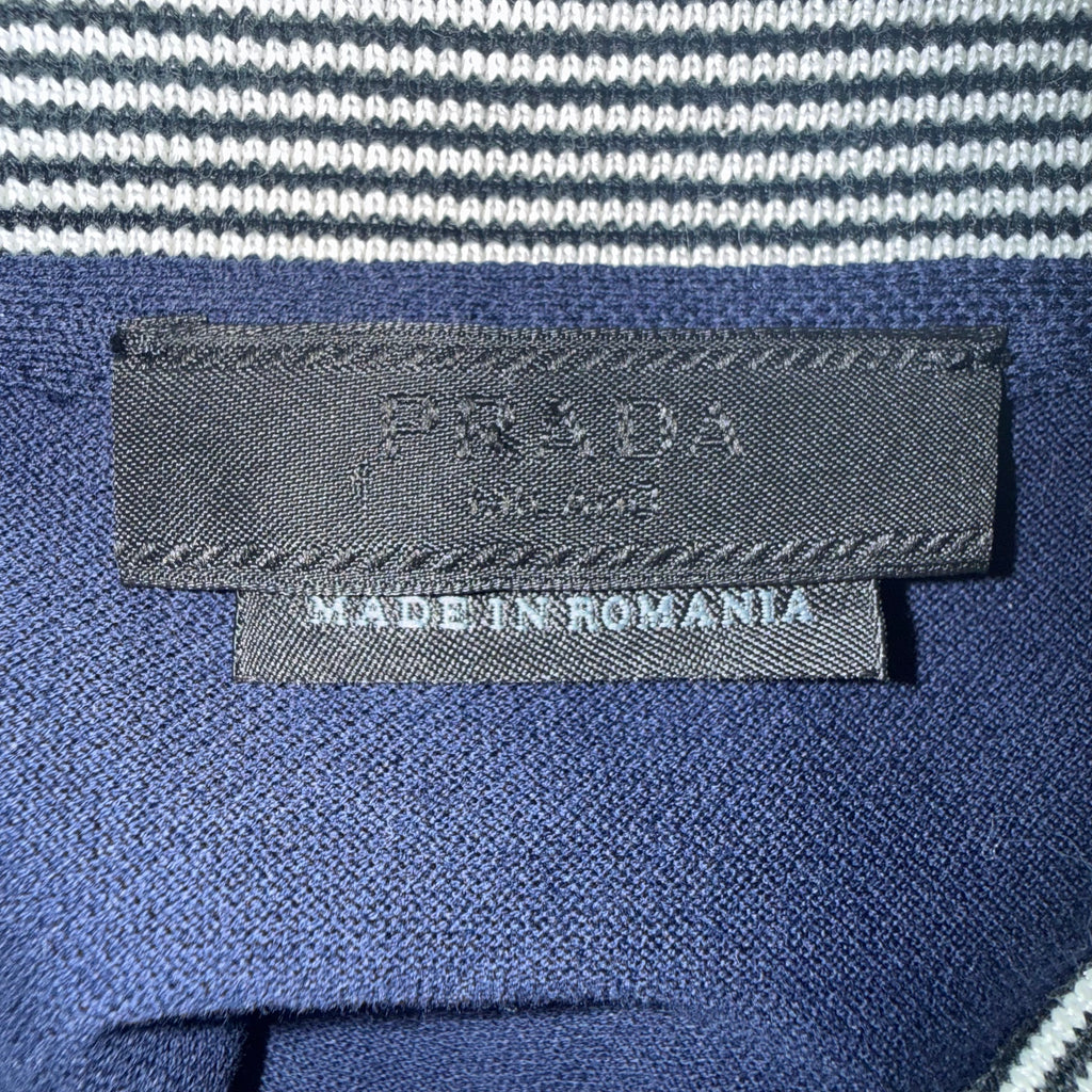 Prada Pique Polo Shirt Baltic Blue Sz XL