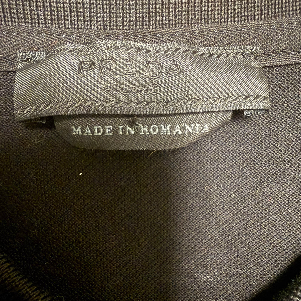 Prada Pique Polo Shirt Black Sz XL