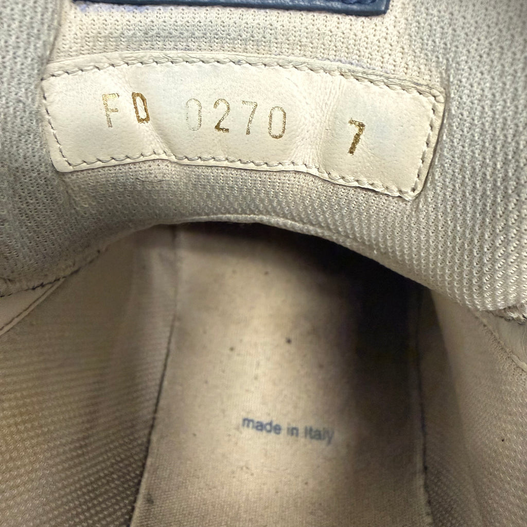 Louis Vuitton Trainer Denim Monogram Blue White Sz 8.5 (7LV)