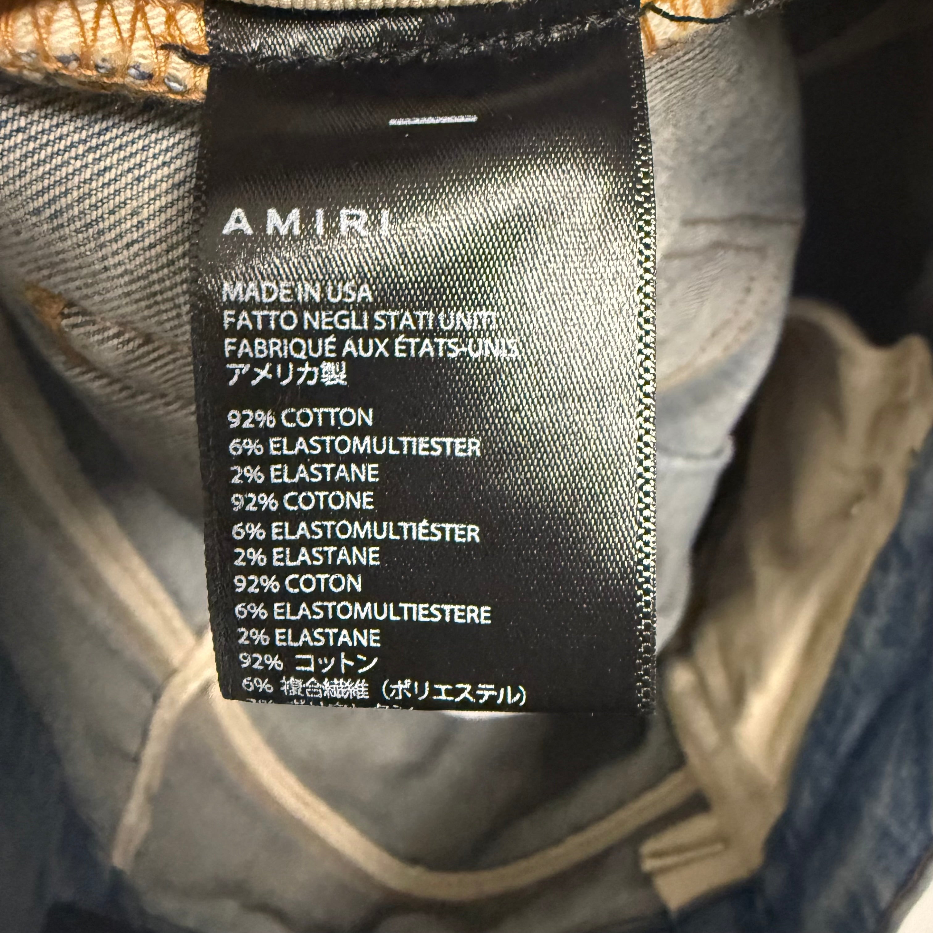 Amiri MX1 Clay Indigo Red Jeans Sz 32