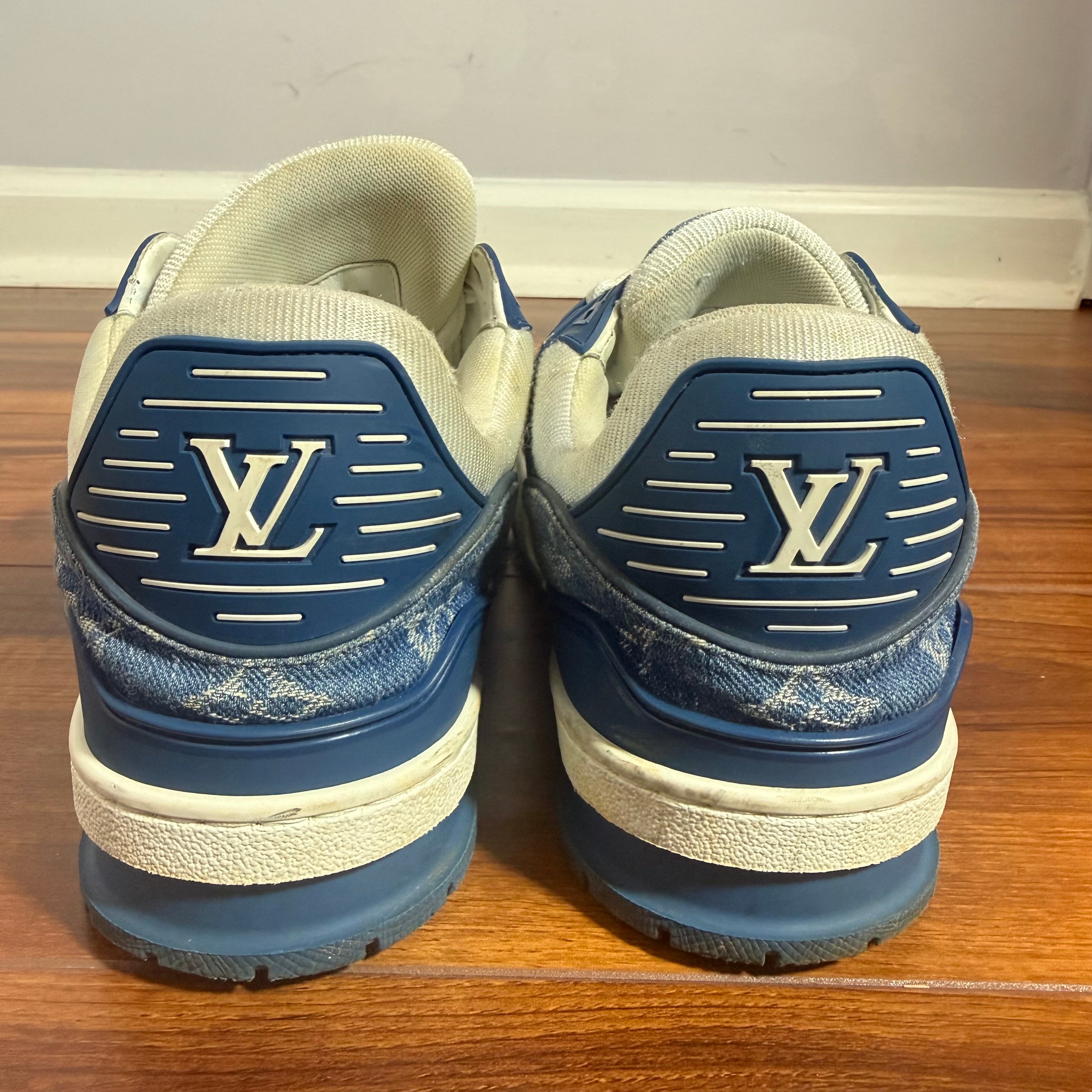 Louis Vuitton Blue Denim Monogram Trainer Size 9 (7 LV)