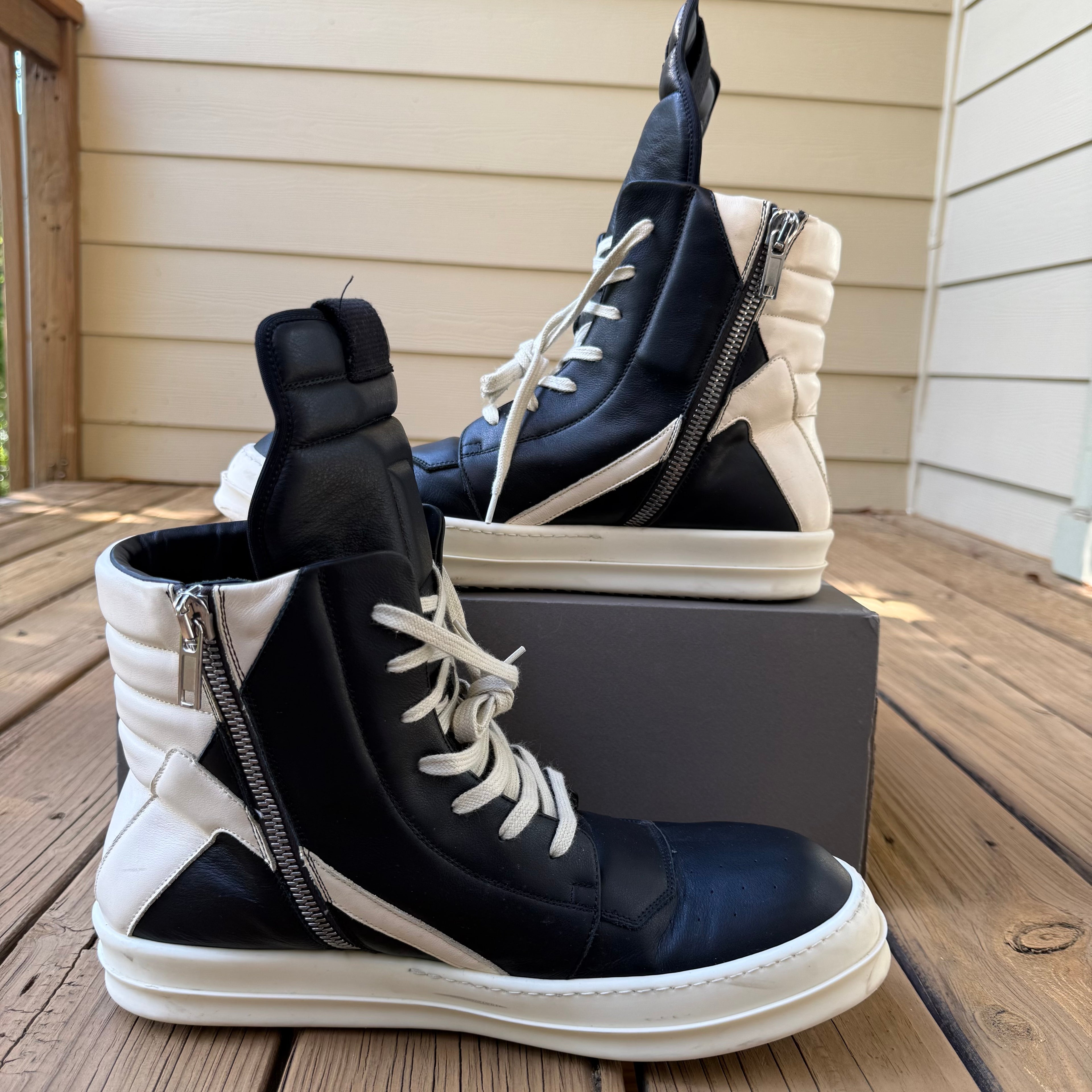 Rick Owens Black Geobasket Size 15 (48)