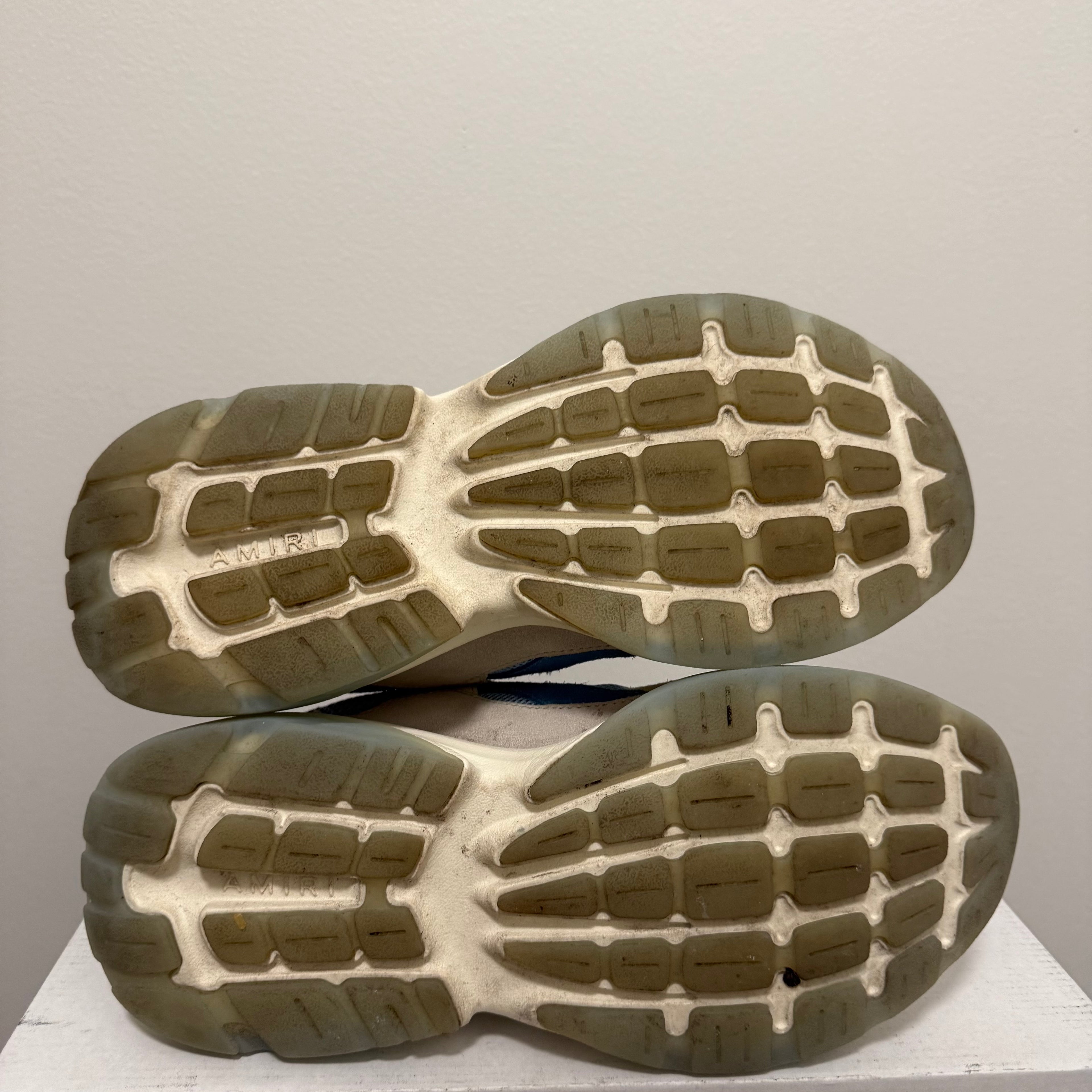 Amiri Blue White Gum Bone Runner Sneaker Size 10