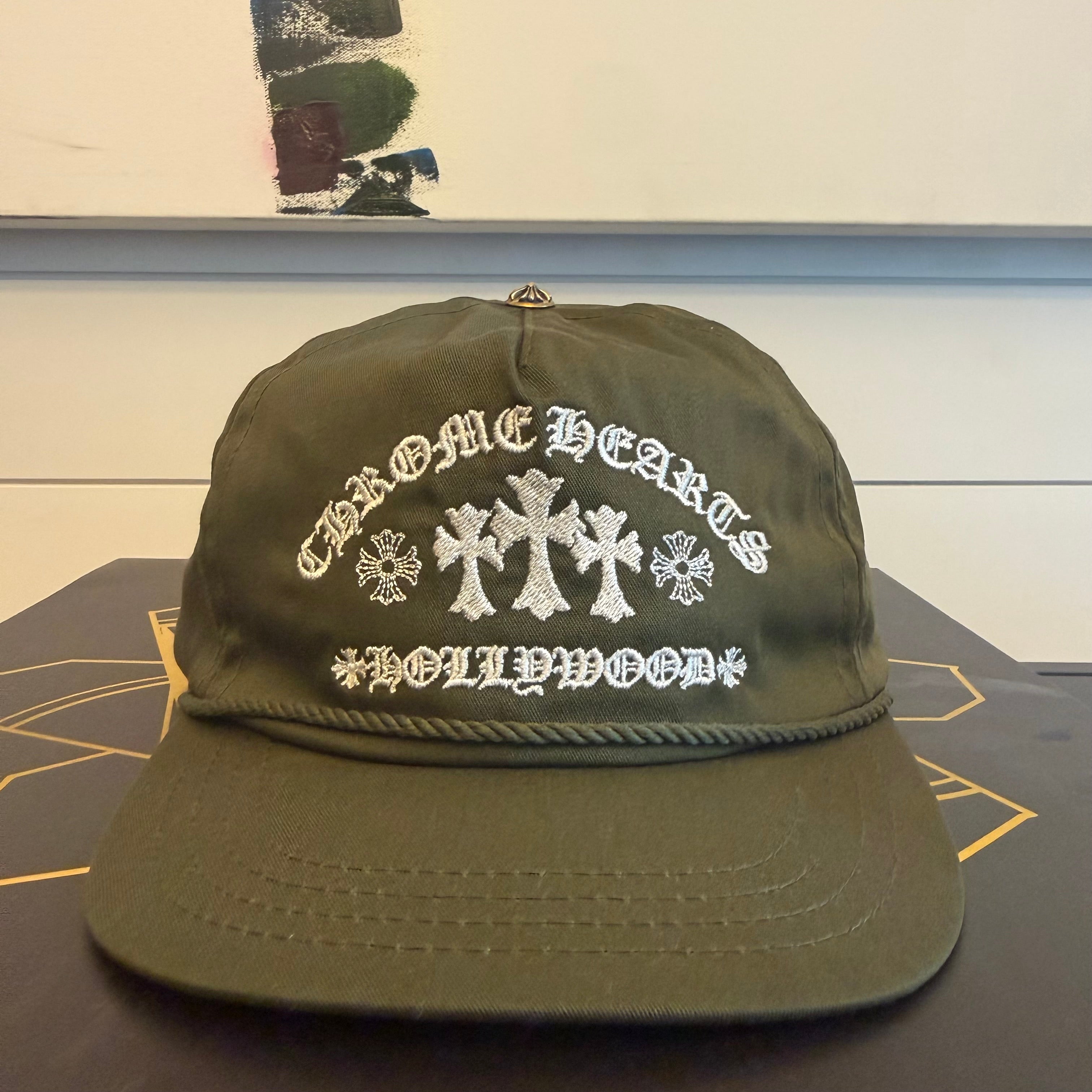 Chrome Hearts Olive Gas Station Trucker Hat