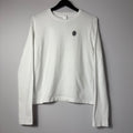 Chrome Hearts White Embroidered Dagger Logo Longsleeve