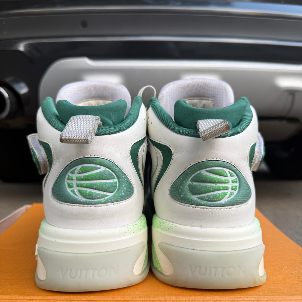 Louis Vuitton Trainer 2 Green White Size 8 LV