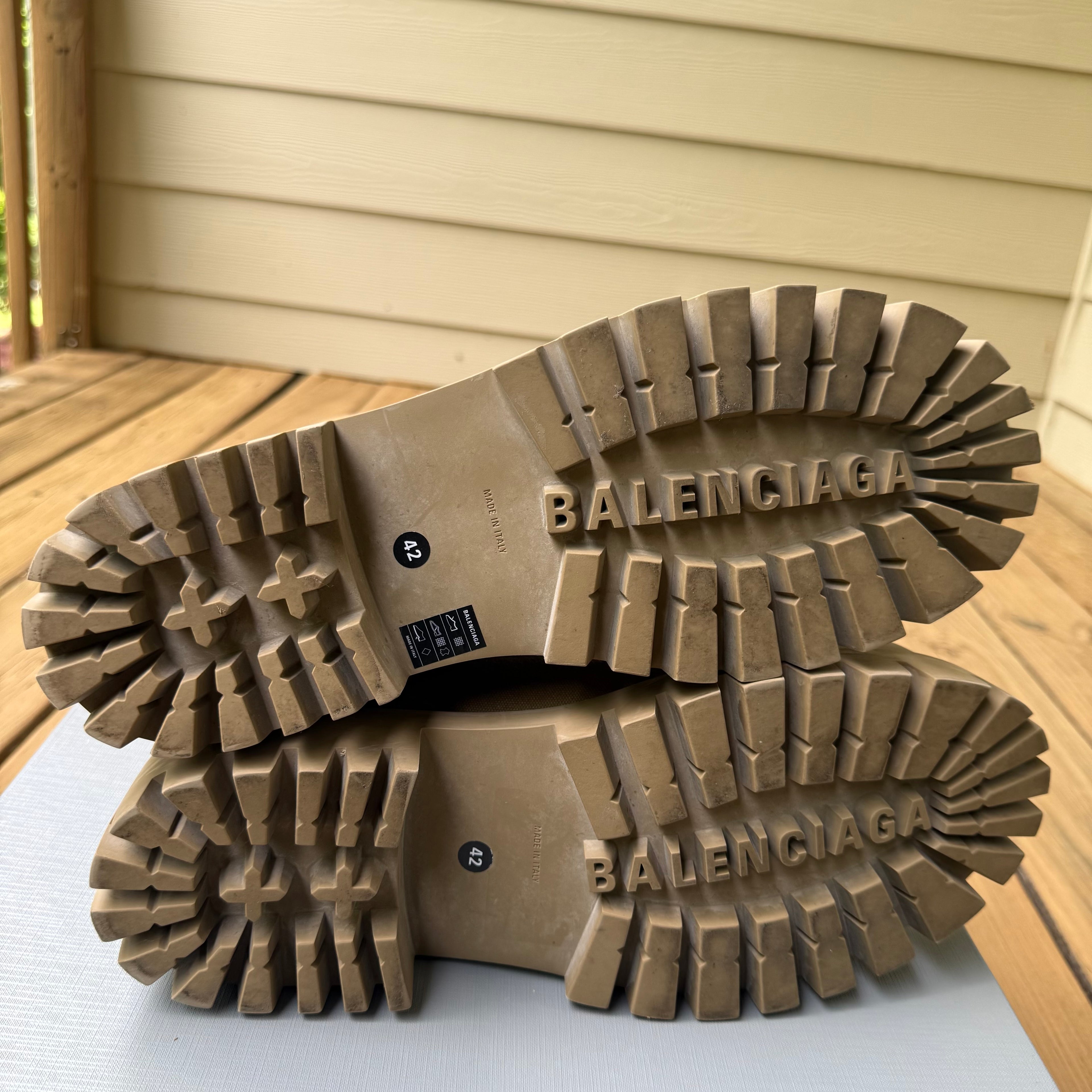 Balenciaga Tan Strike Boots Size 9