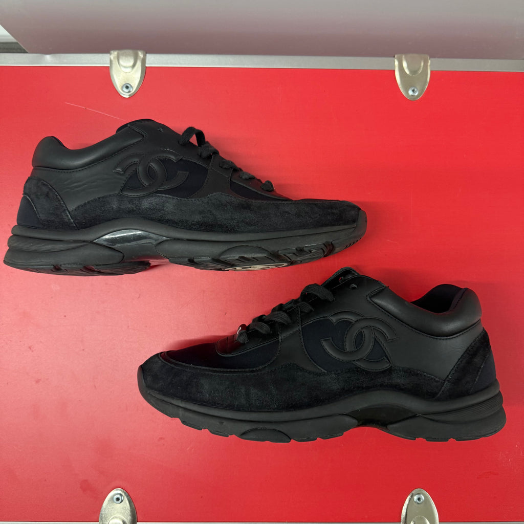 Chanel Triple Black Trainer Size 11 (44)