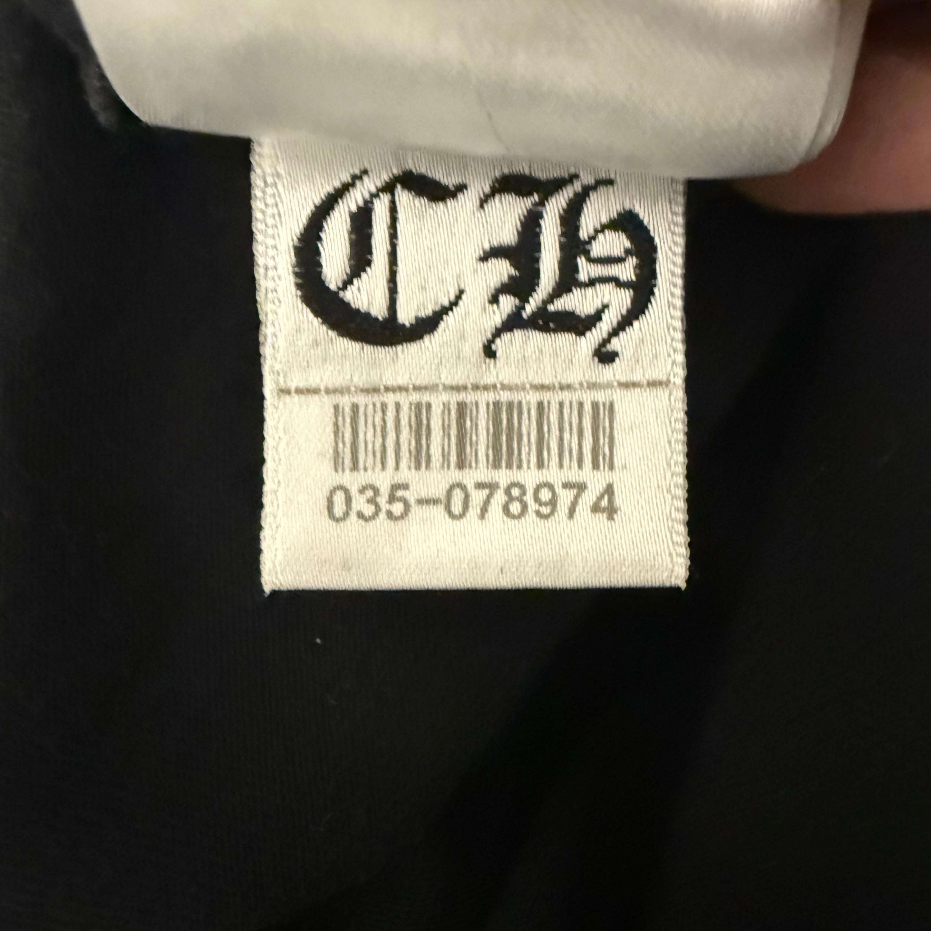 Chrome Hearts Black Neck Logo Longsleeve T-Shirt Sz Large