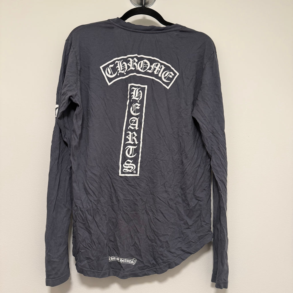 Chrome Hearts Henley Silver Button Shirts Sz Large