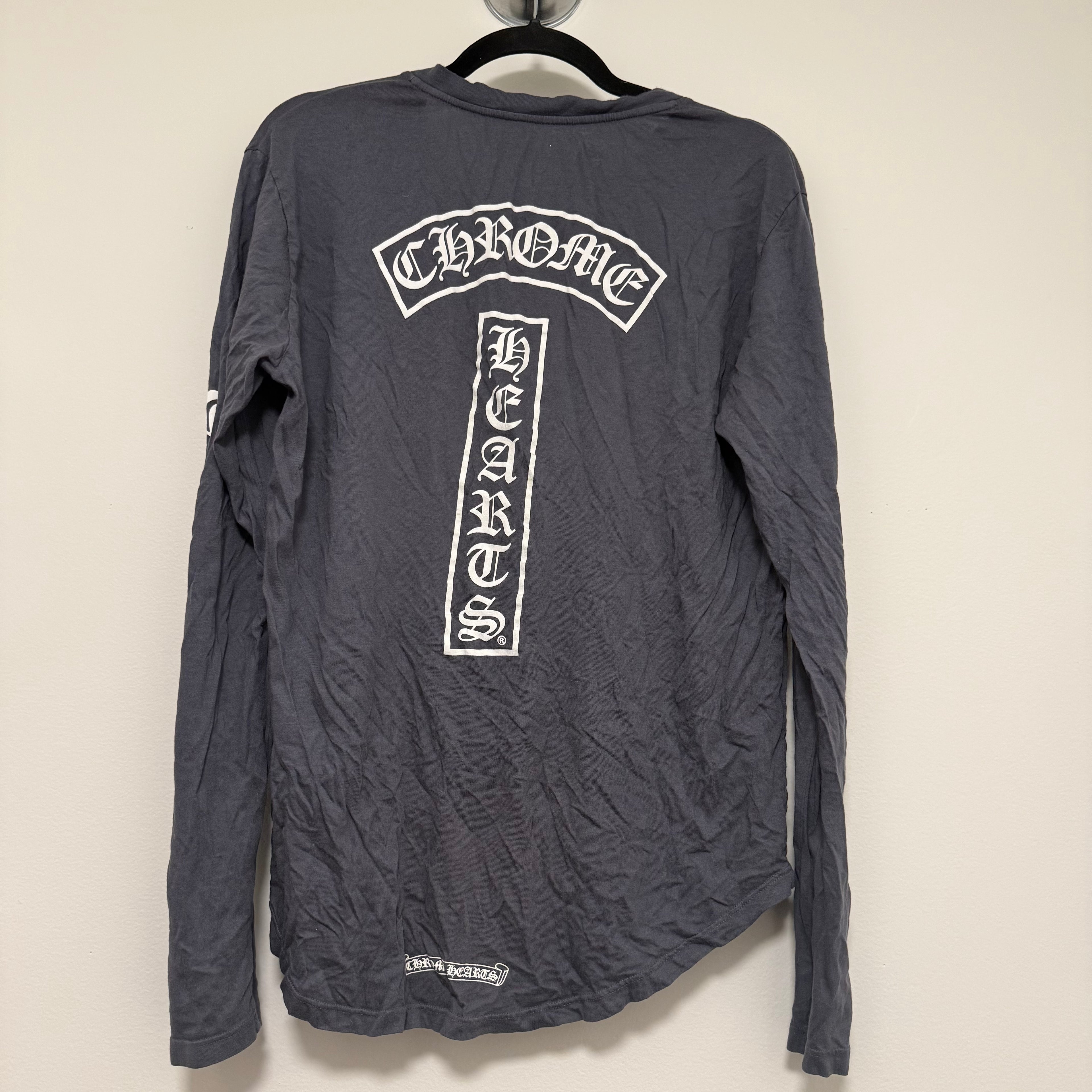 Chrome Hearts Henley Silver Button Shirts Sz Large