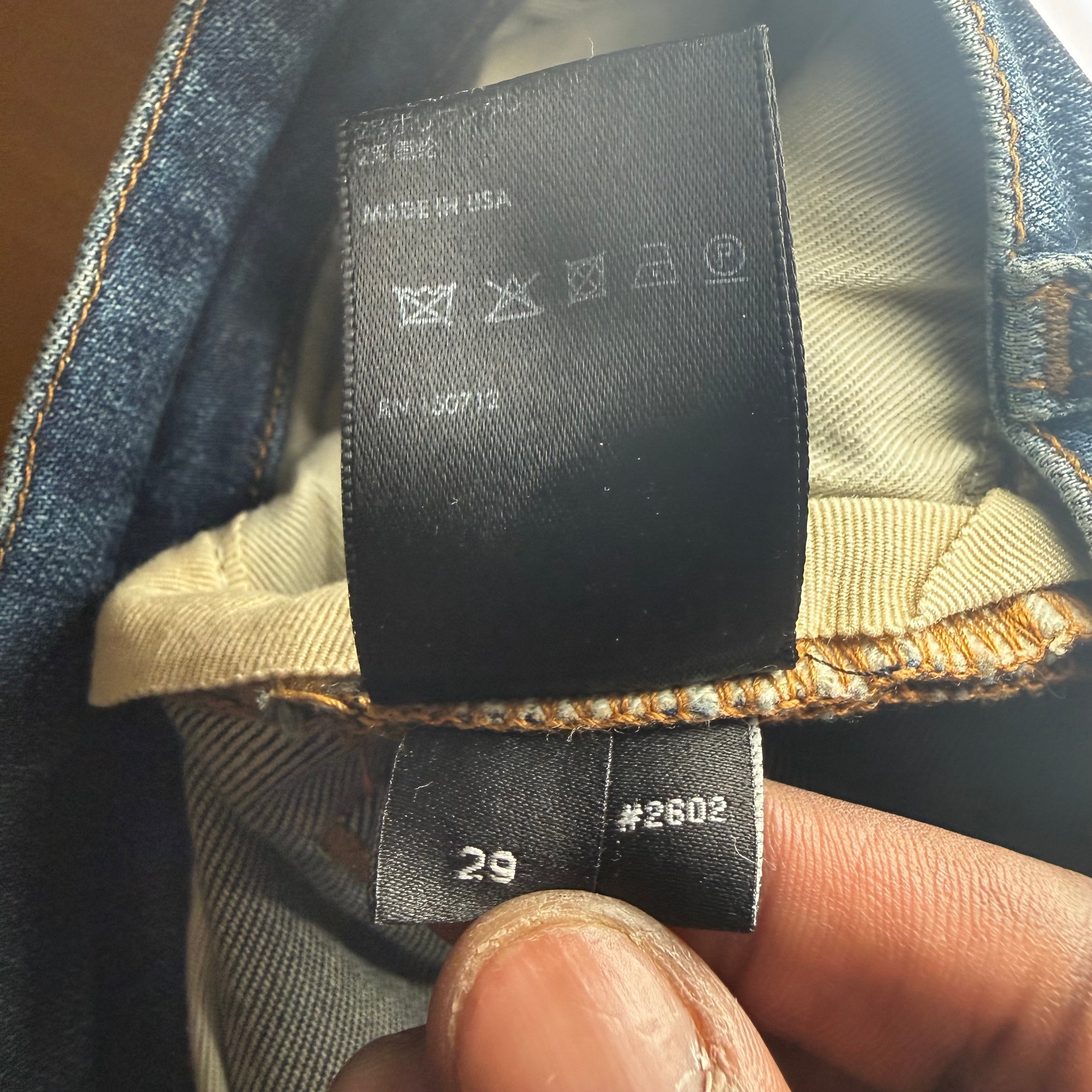 Amiri MX1 Blue Plaid Blue Denim Jeans Size 29