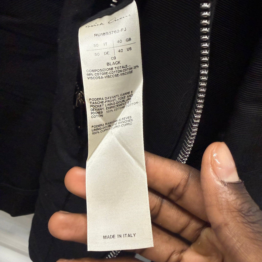 Rick Owens Black Fencing Jacket Size 50