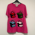 Gucci Manifesto Pink T-Shirt Sz Large