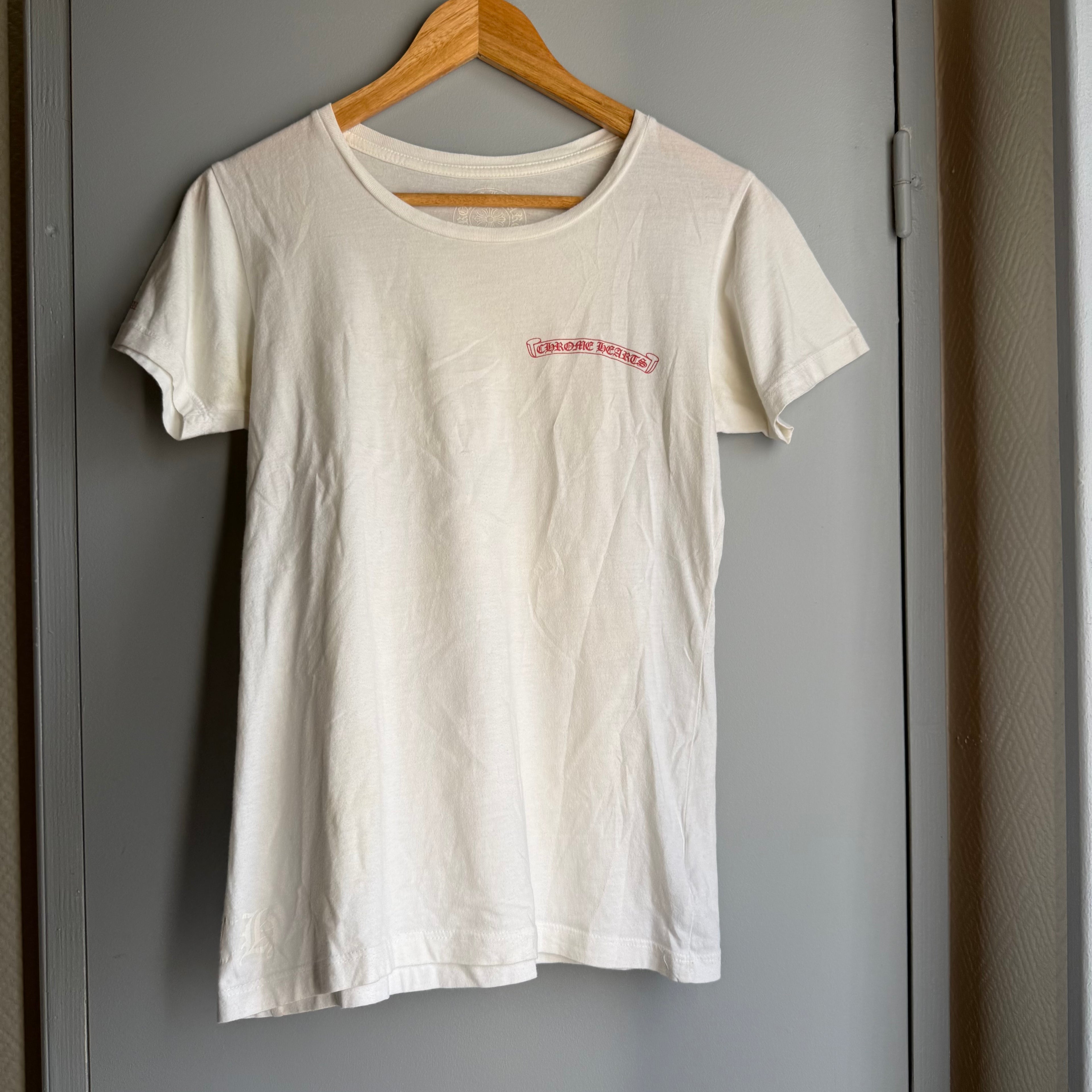 Chrome Hearts Horseshoe Logo T-Shirt White Women's L