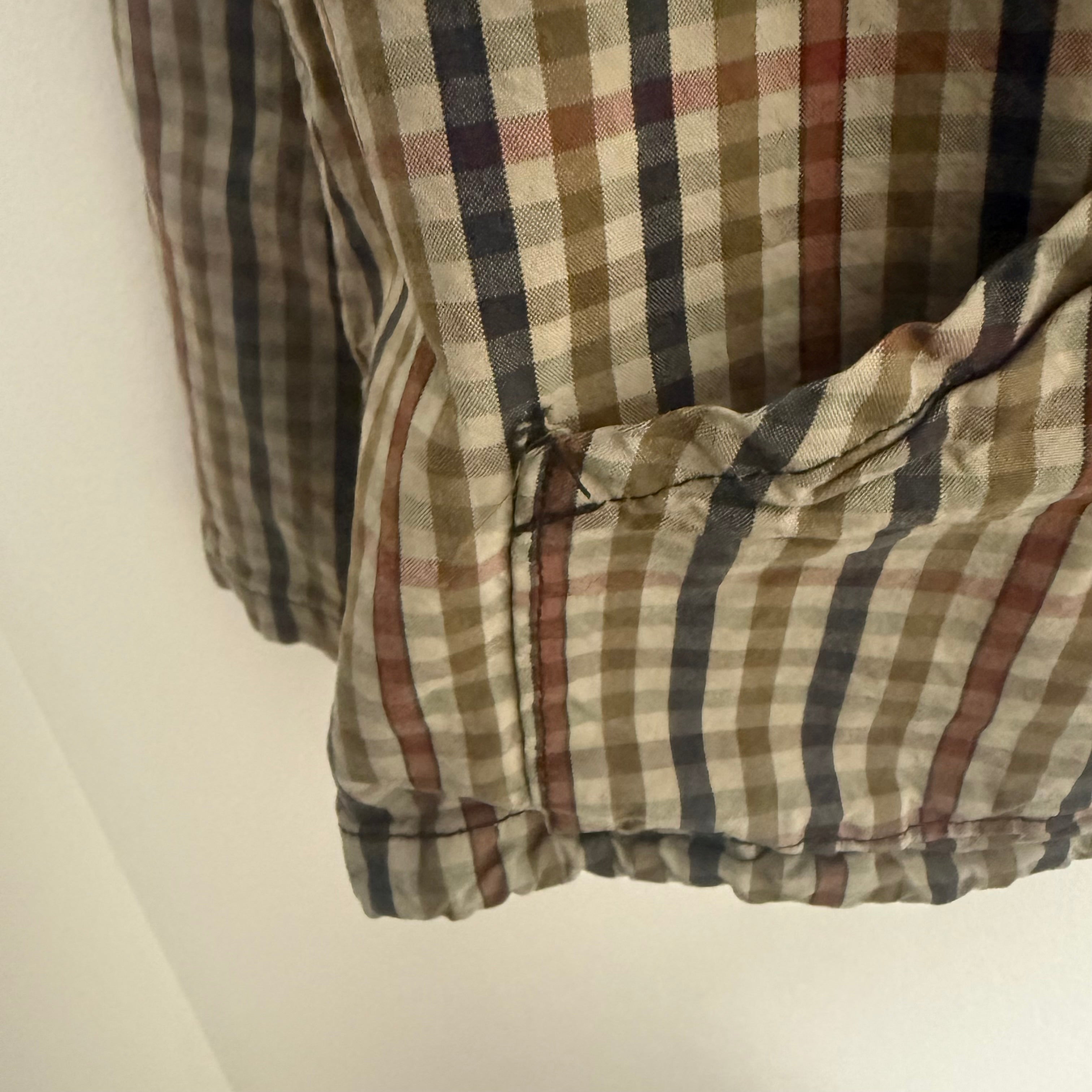 Gallery Dept French Riley Anorak Plaid Print Coat Sz Large