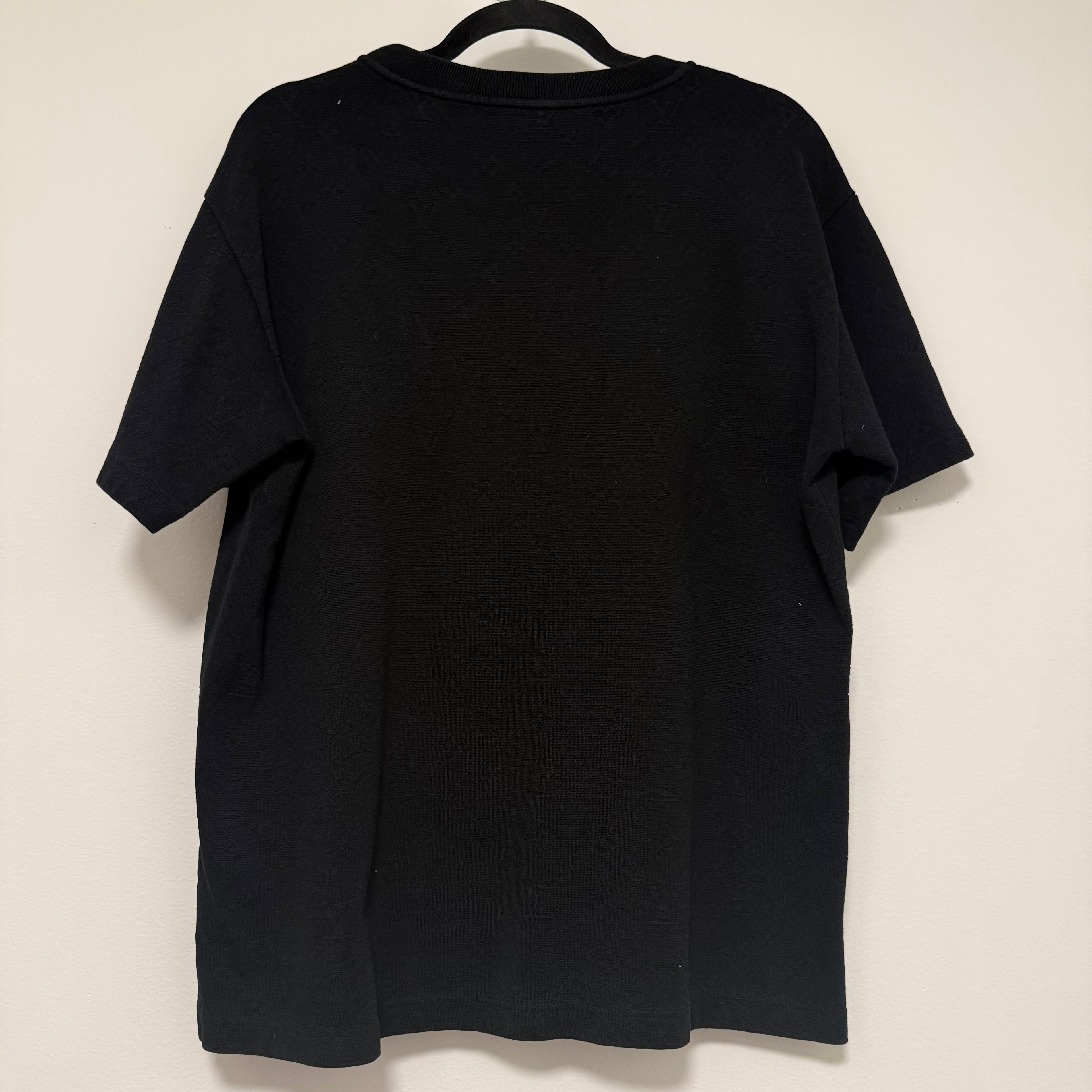 Louis Vuitton Black Monogram 3D Pocket Tee Sz Large