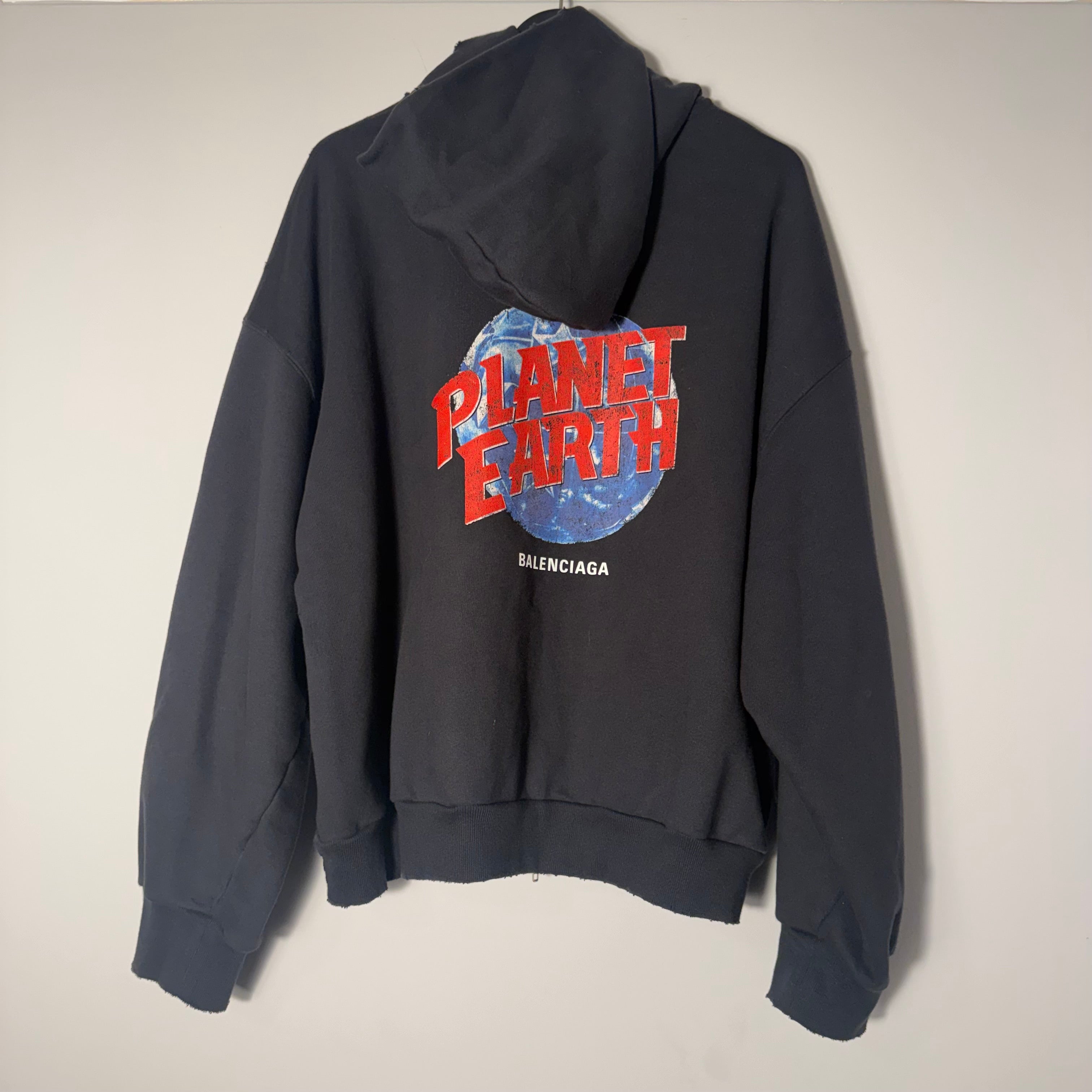 Balenciaga Black Planet Earth Hoodie Size XL