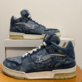 Louis Vuitton Trainer Denim Monogram Blue White Sz 8.5 (7LV)
