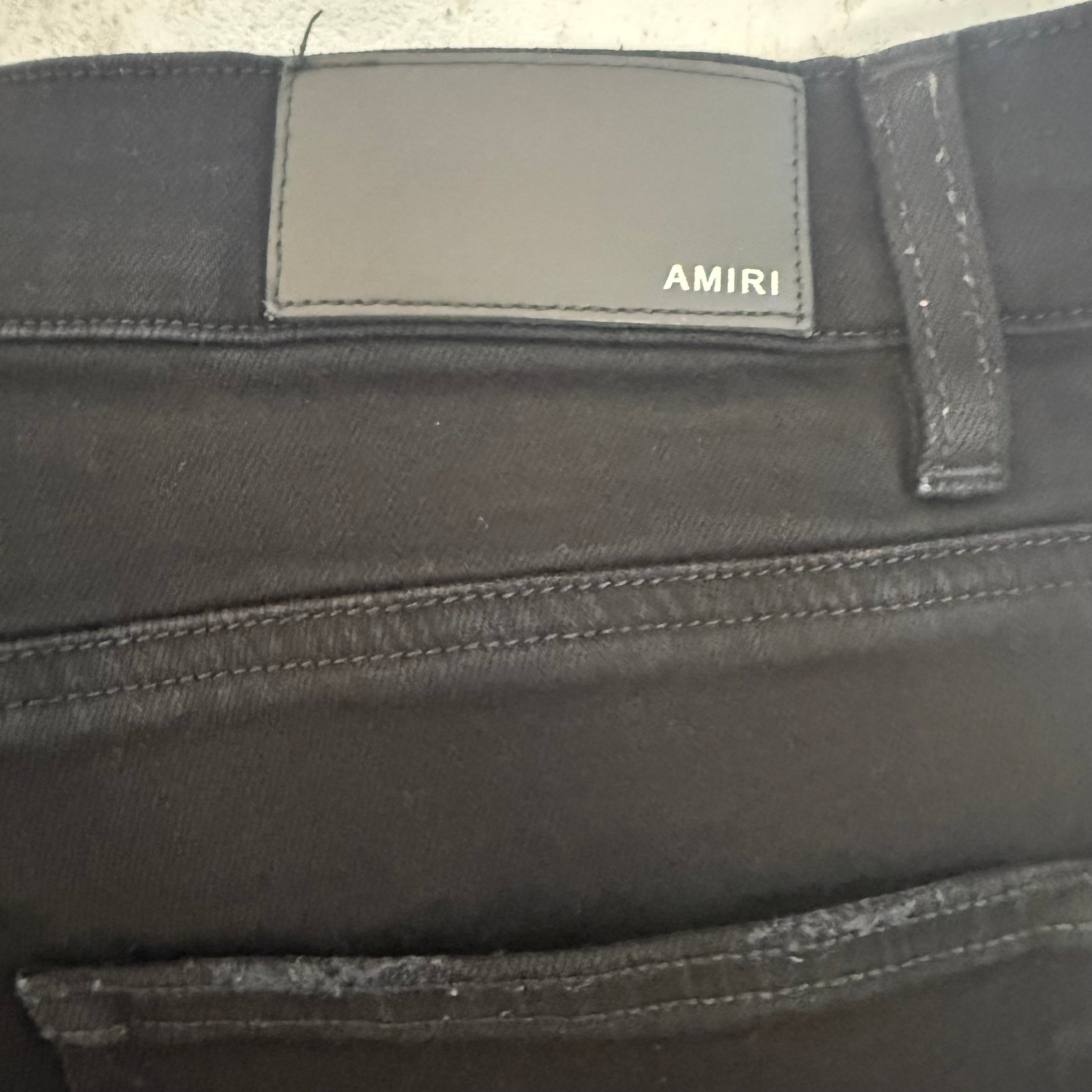 Amiri Black Crystal MX1 Jeans Sz 38
