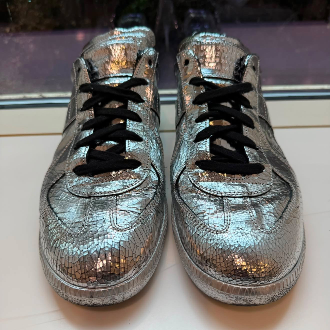 Maison Marigela Silver Metallic Gats Size 12 (45)